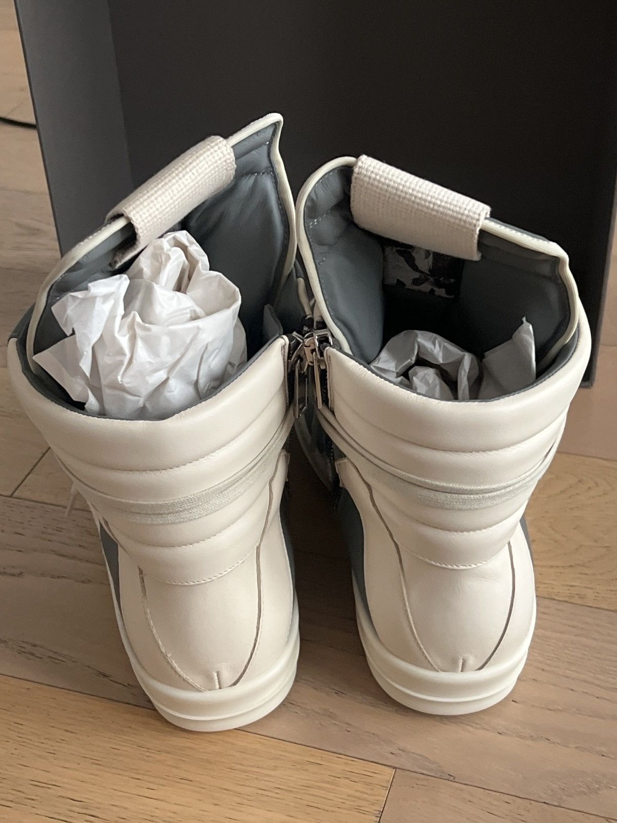 Rick Owens Rick Owens Gray Concordians Geobasket Sneakers Size US 12.5 / EU 45-46 - 4 Thumbnail