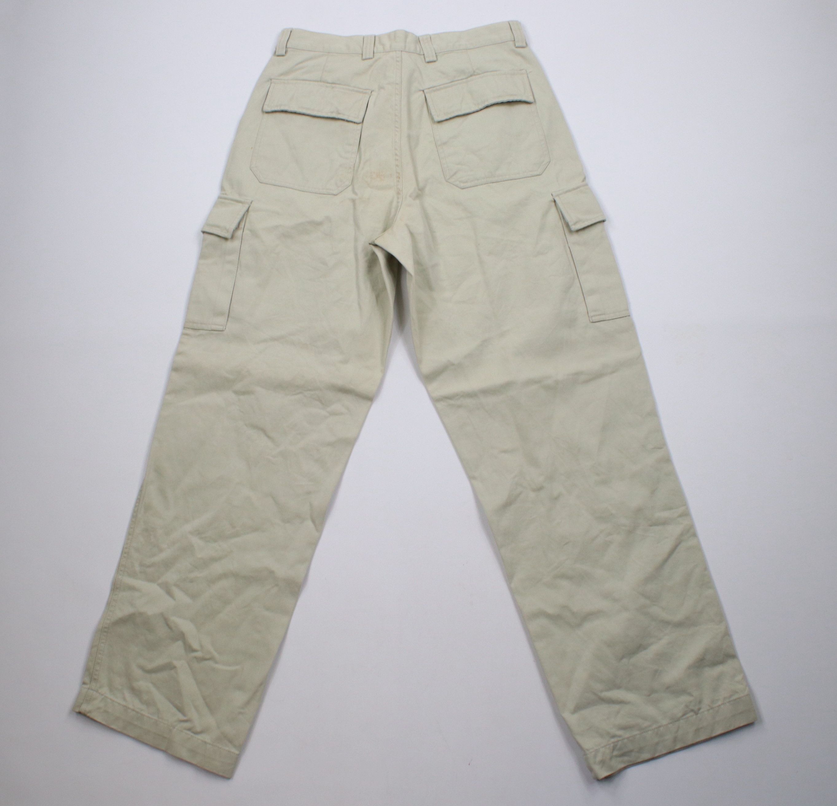 Gap × Vintage Vintage 90s Y2K Gap Baggy Wide Leg Cargo Pants Beige Cotton Size US 30 / EU 46 - 8 Thumbnail