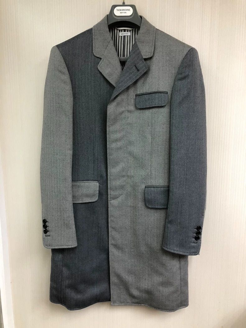 Thom Browne Thom Browne Color Block Wool Coat-dmc Size US S / EU 44-46 / 1 - 1 Thumbnail