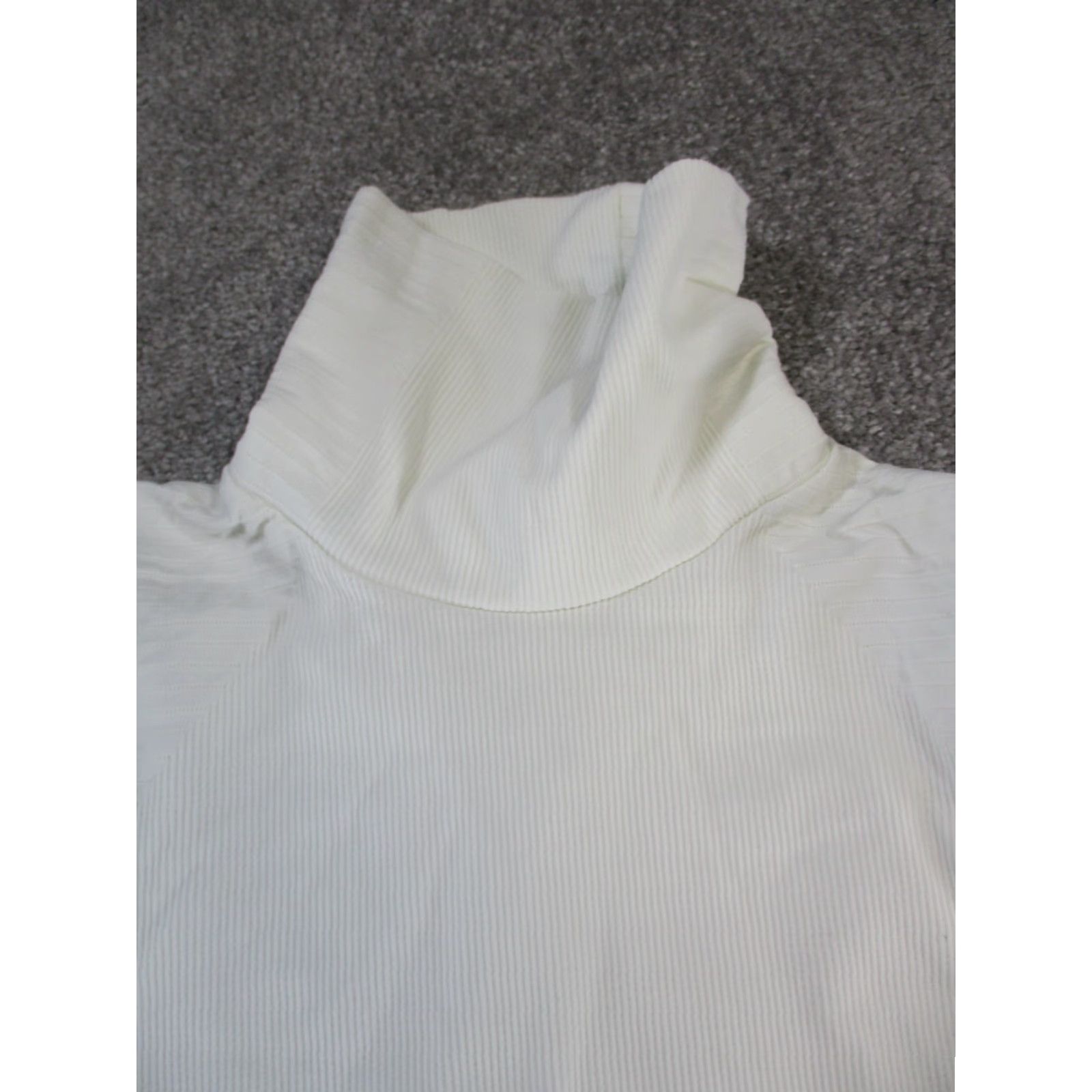 Athleta VINTAGE Athleta Sweater Women's Medium Pullover Knit Long Sleeve Mock Neck White Casual Size M / US 6-8 / IT 42-44 - 2 Thumbnail