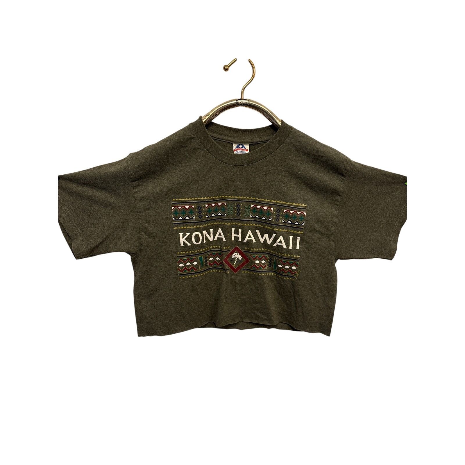 AAA Vintage 90s Kona Hawaii Cropped T-Shirt - Size L Size L / US 10 / IT 46 - 2 Thumbnail