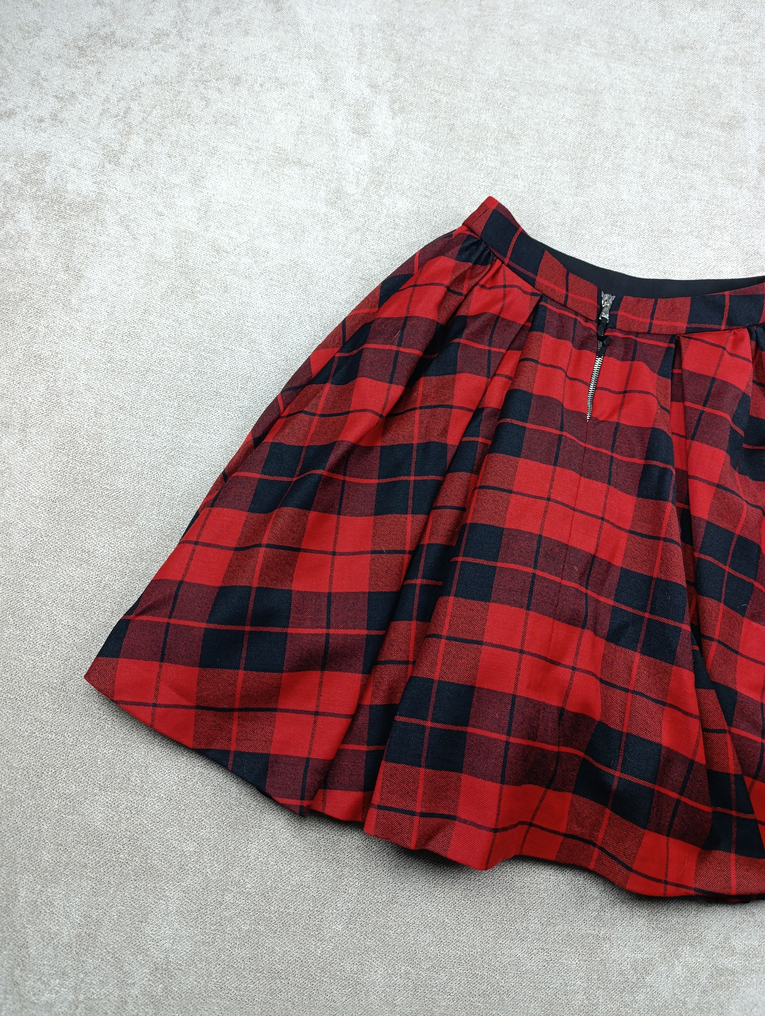 Dolce & Gabbana DOLCE & GABBANA D&G RED PLAID PANNIER WOOL MINI SKIRT WOMENS Size 27" / US 4 / IT 40 - 21 Thumbnail