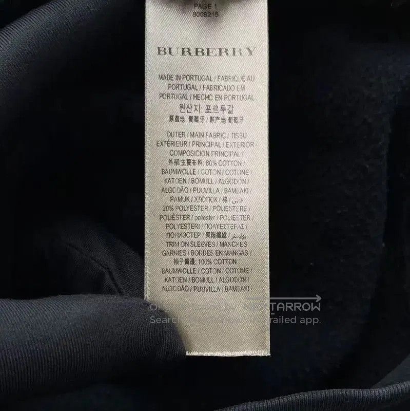 Burberry Burberry Black Cotton Check Sweatshirt for Men. Size US M / EU 48-50 / 2 - 5 Thumbnail