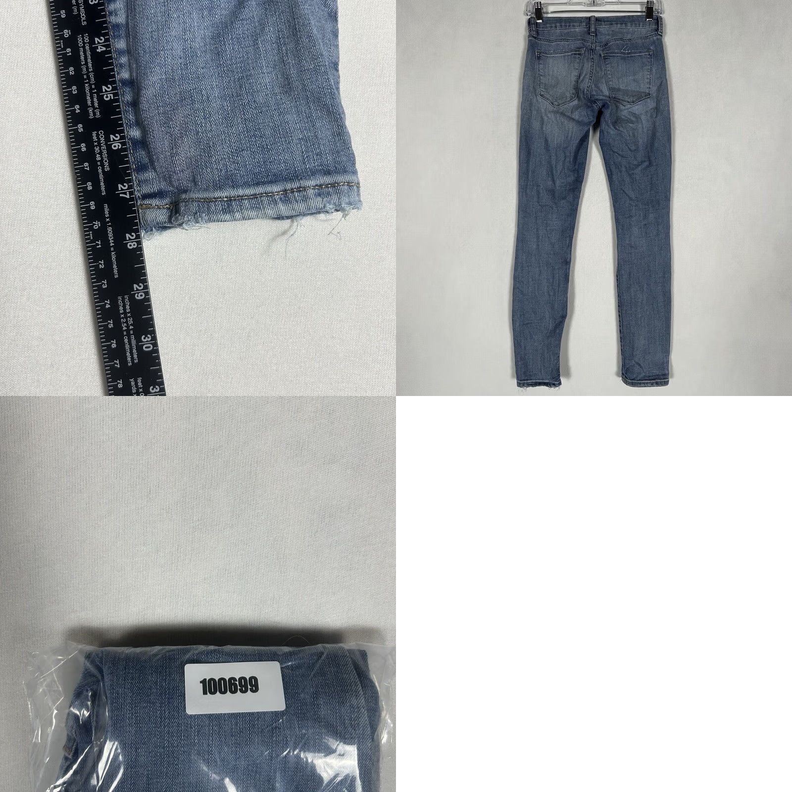 Gap Gap 1969 True Skinny Jeans Womens Size 24R Stretch Mid Rise Medium Wash Denim Clothing Jeans Regular Rise Zip Inseam 28in Size 42" / US 20 - 8 Thumbnail