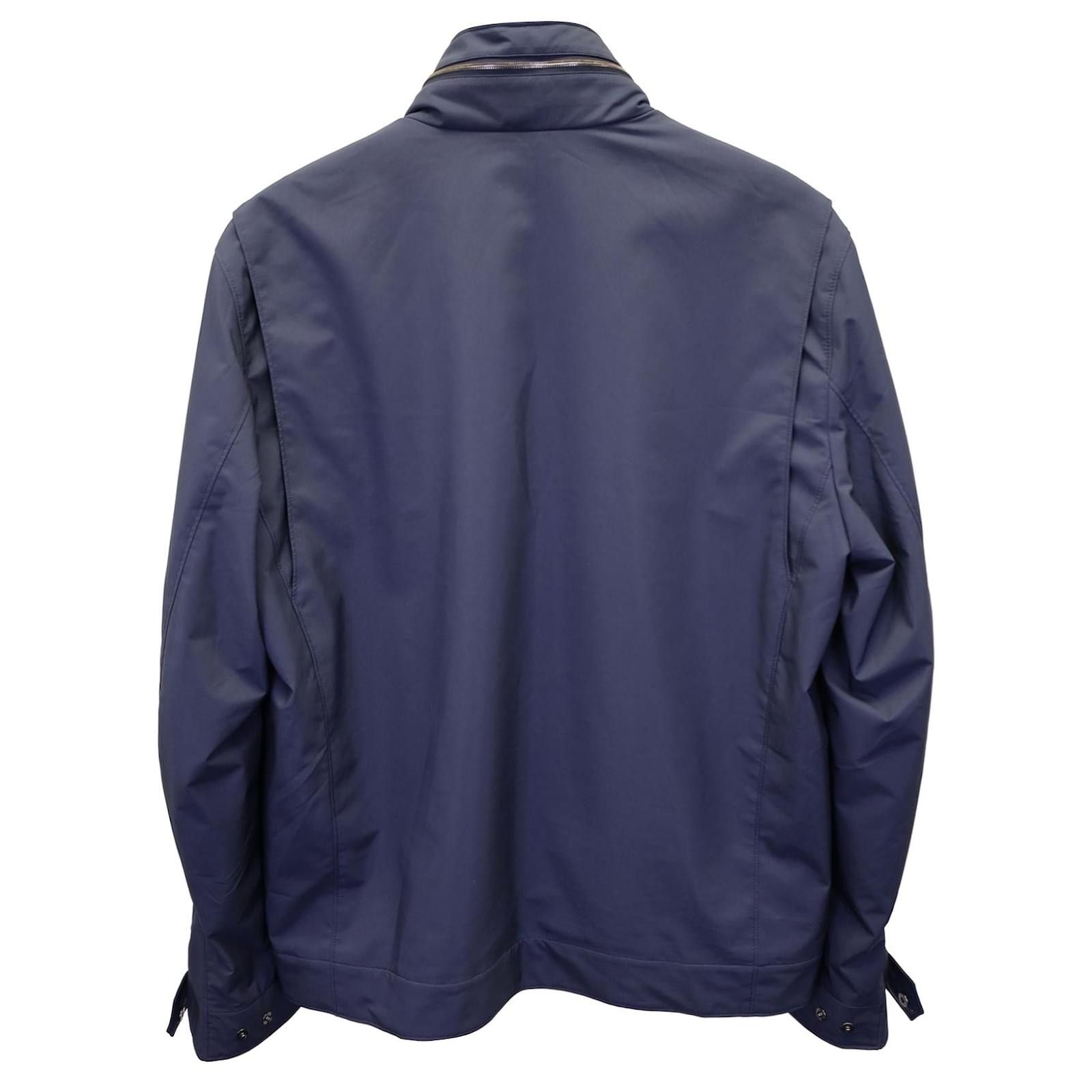 Loro Piana o1w1db10724 Windmate Traveller Bomber Jacket in Navy Blue Size US XL / EU 56 / 4 - 2 Thumbnail