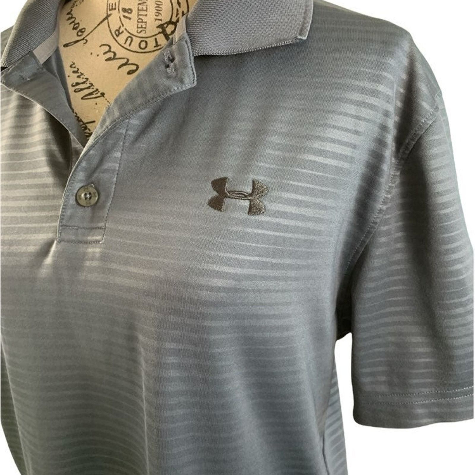 Under Armour Under Armor Men's Small Loose Polo Shirt HEATGEAR Blue Gray Size US S / EU 44-46 / 1 - 3 Thumbnail