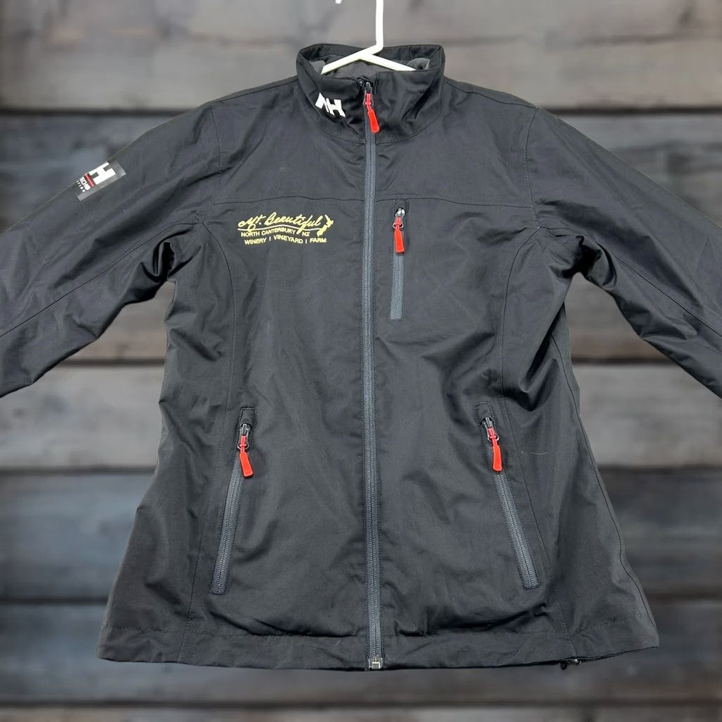 Helly Hansen VINTAGE Helly Hansen Jacket Womens M Black Windbreaker Polyester Sailing Crew Midlayer Size M / US 6-8 / IT 42-44 - 1 Thumbnail