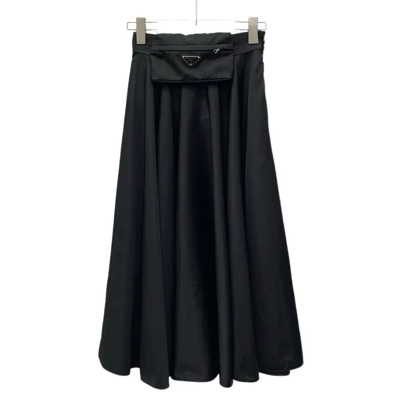 Prada Prada Black Women's Midi Skirt Size 22" - 1 Thumbnail