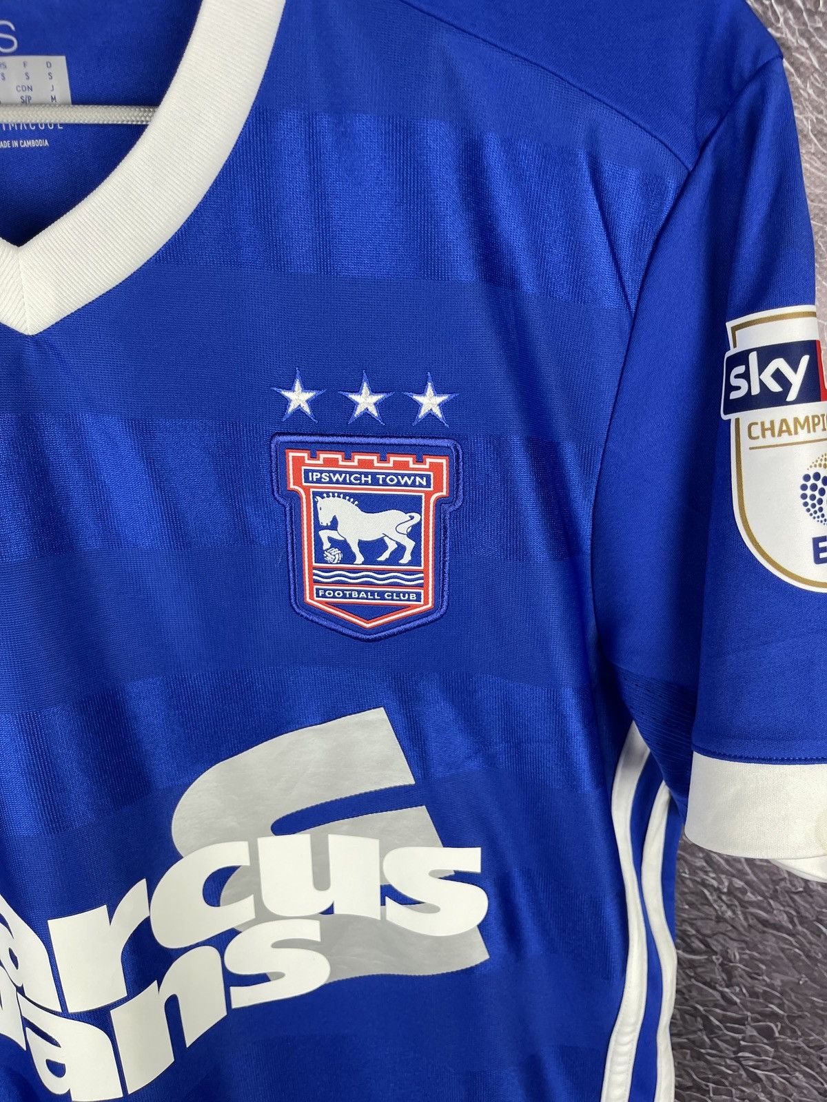 Adidas Adidas Ipswich Town 2017 2018 #28 Bru home soccer jersey Size US S / EU 44-46 / 1 - 5 Thumbnail