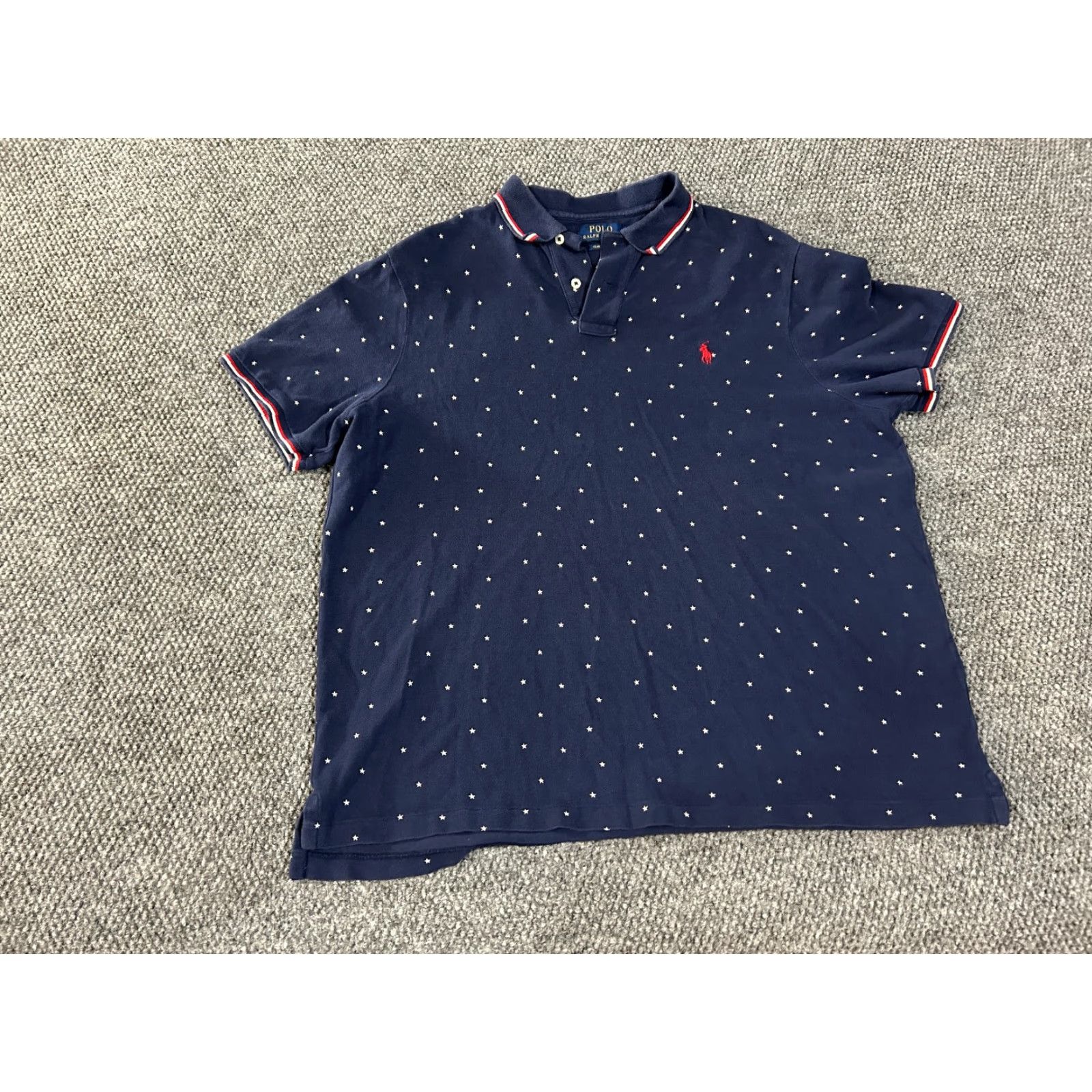 Polo Ralph Lauren Polo Ralph Lauren polo shirt mens XL navy blue stars print classic fit pony Size US XL / EU 56 / 4 - 2 Thumbnail