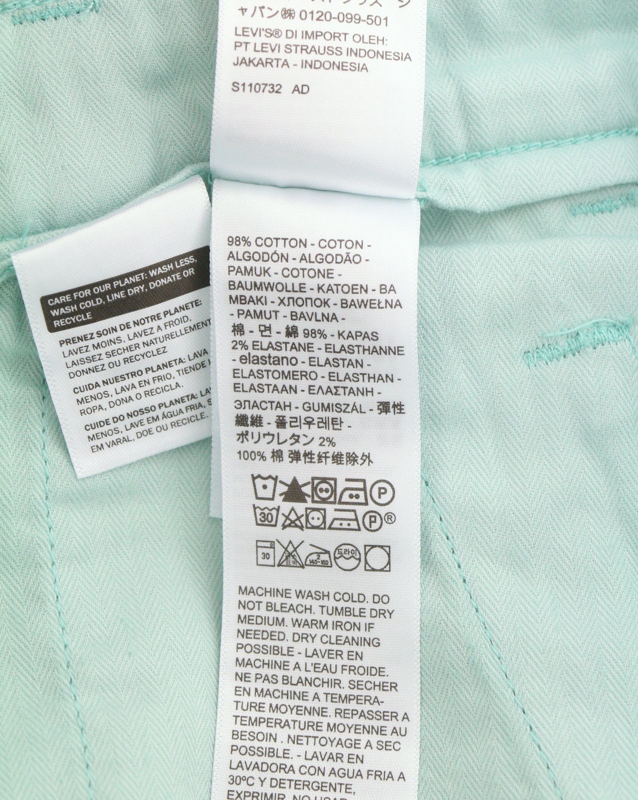 Levi's XX CHINO W32/L34 Blue Taper Stretch Zip Pants 87060 Size US 32 / EU 48 - 8 Thumbnail