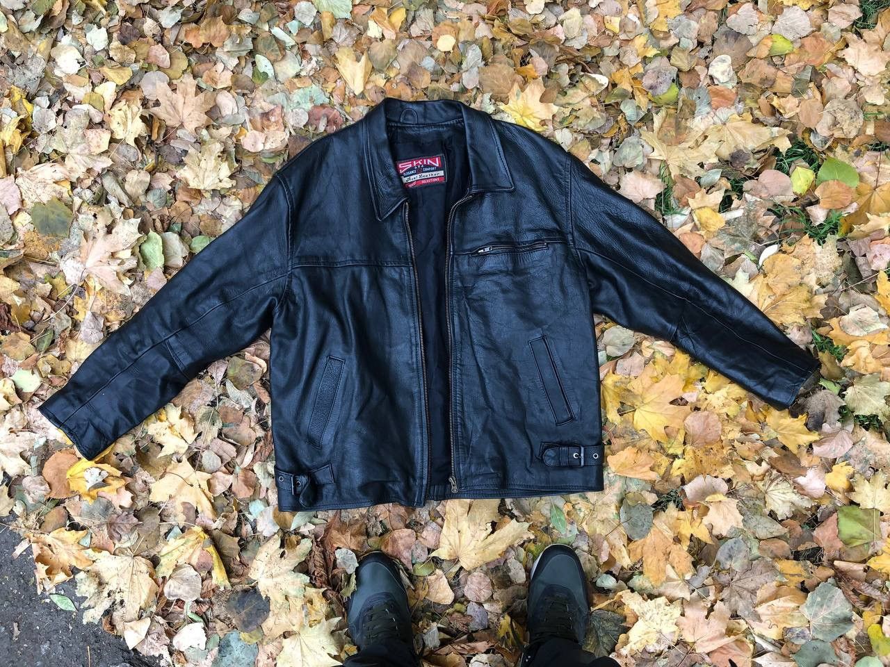 Vintage VERY RARE SKIN COMFORT REAL LEATHER JACKET MADE IN USA 90s Size US L / EU 52-54 / 3 - 2 Thumbnail