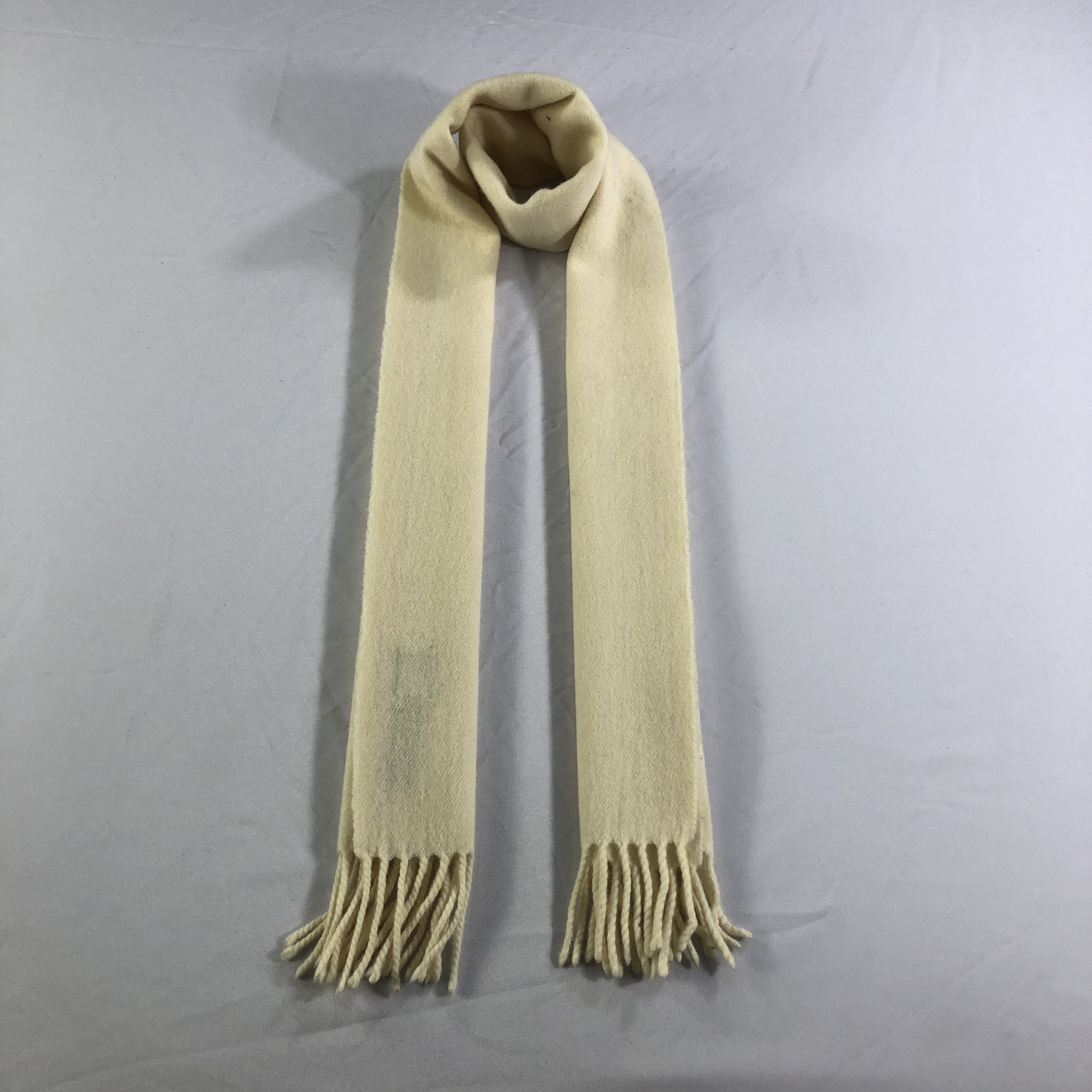 Vivienne Westwood Plain Cream Wool Scarf Muffler V1564