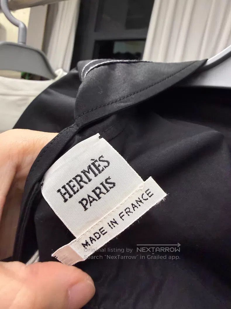 Hermes Hermes Logo Snap Cloak - Cotton Size XS / US 0-2 / IT 36-38 - 3 Thumbnail