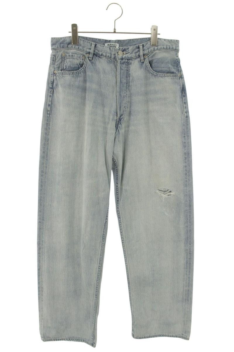 Auralee AURALEE 26SS Faded Selvedge Light Denim Wide Pants Size 32