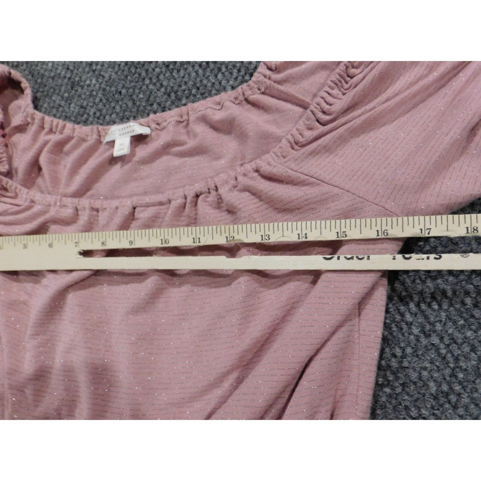 Vintage **LC Lauren Conrad Women's Pink Medium Blouse Crew Neck Stretch** User: LC Lauren Conrad Women's Medium Pink Blouse Crew Neck Stretch Size M / US 6-8 / IT 42-44 - 5 Thumbnail