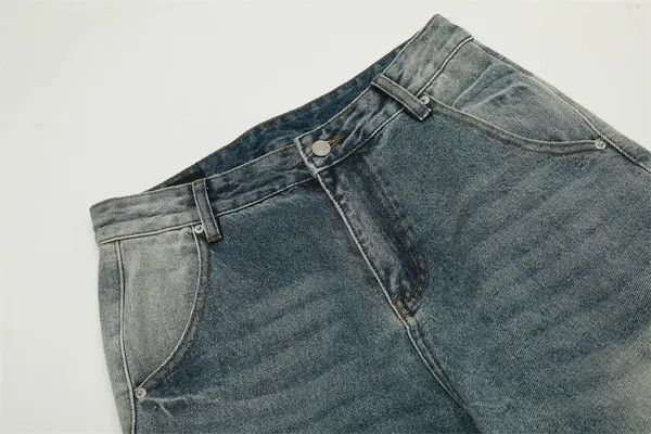 VIBE American loose casual washed distressed patchwork work jeans Size US 32 / EU 48 - 4 Thumbnail