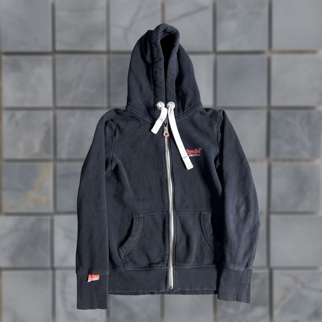 Superdry Superdry Hoodie Womens S Black Full Zip Fleece Logo Embroidered Pockets OrangeLabel Coat Sweatshirt Size S / US 4 / IT 40 - 1 Thumbnail