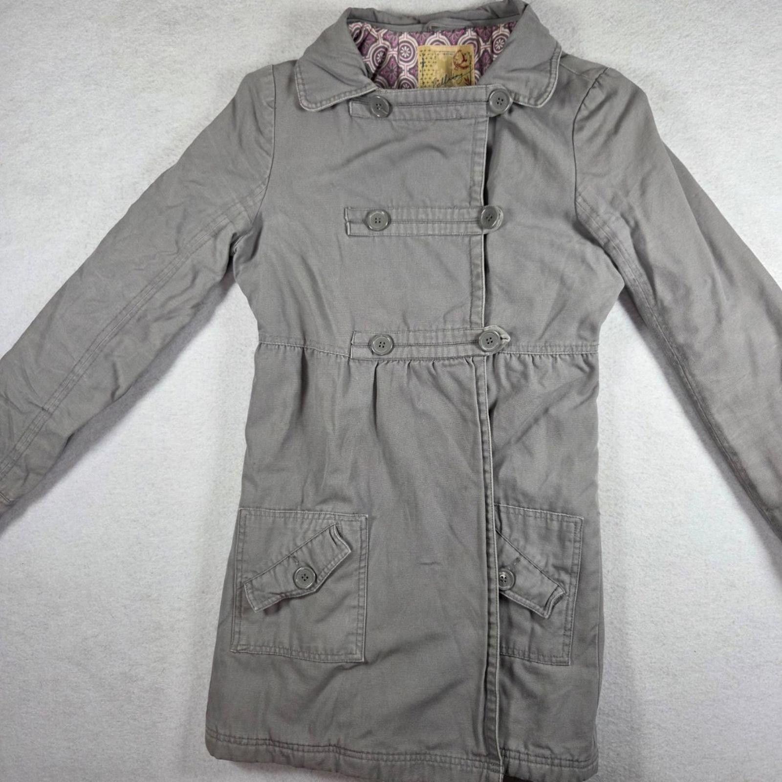 Billabong Billabong Trench Coat Small Gray Vintage Double Breasted Size S / US 4 / IT 40 - 12 Thumbnail