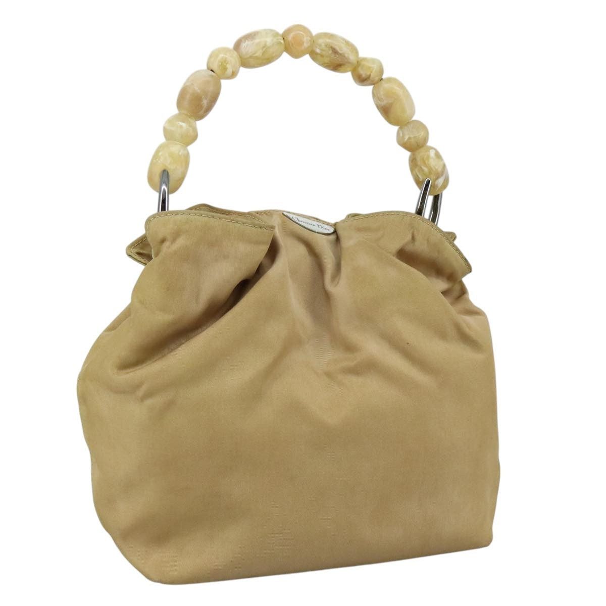 Dior DIOR Maris Pearl Hand Bag Nylon Beige Silver Size ONE SIZE - 1 Thumbnail