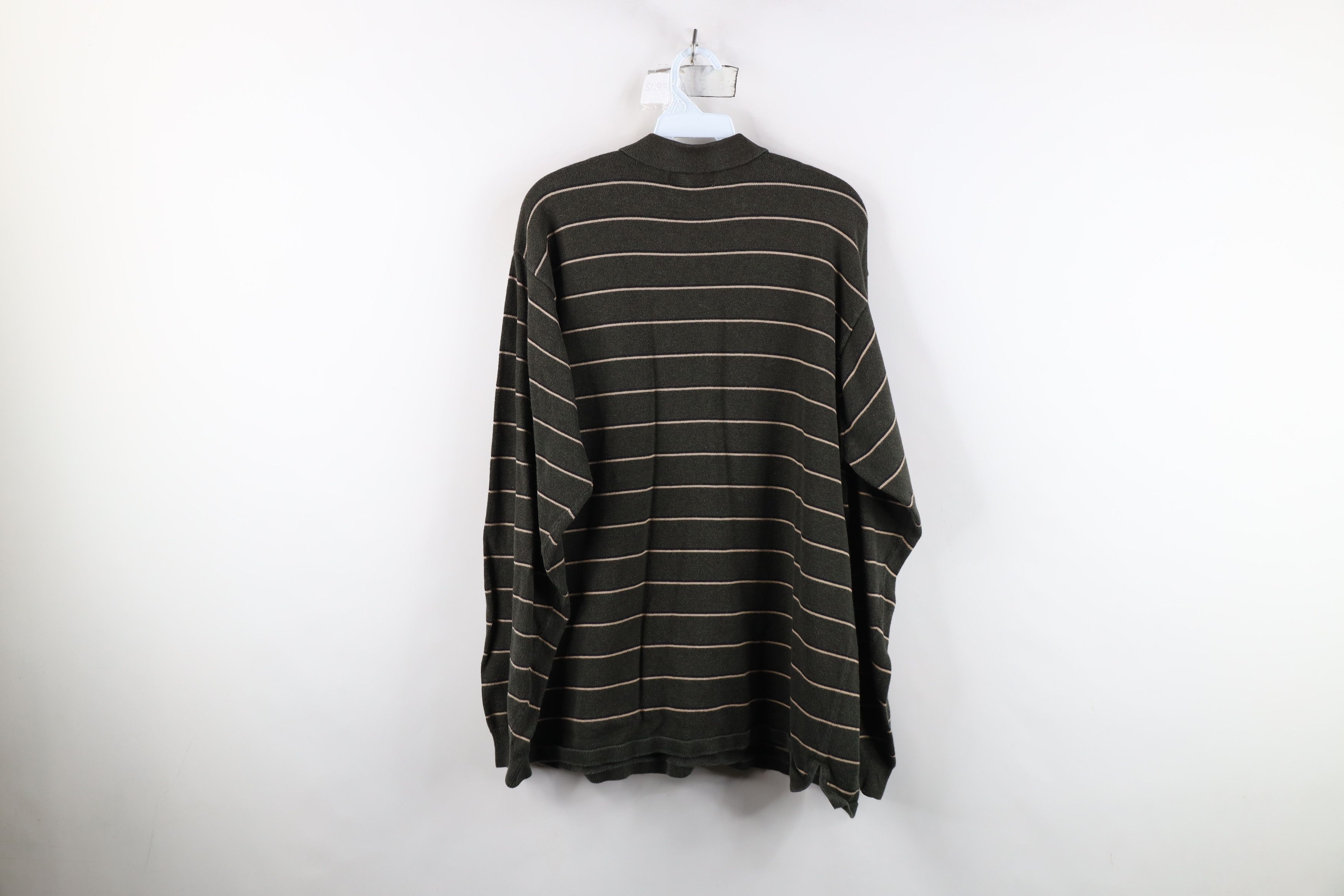 Vintage Vintage 90s Streetwear Heavyweight Knit Long Sleeve Polo Size US XL / EU 56 / 4 - 9 Thumbnail