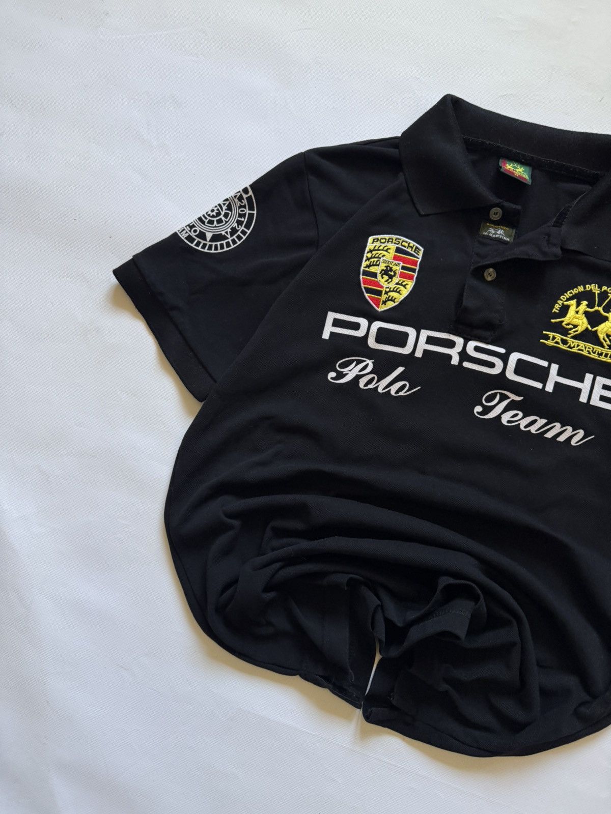 La Martina × Porsche Design Vintage Y2K La Martina Porsche Big Logo Polo Shirt Size US L / EU 52-54 / 3 - 5 Thumbnail