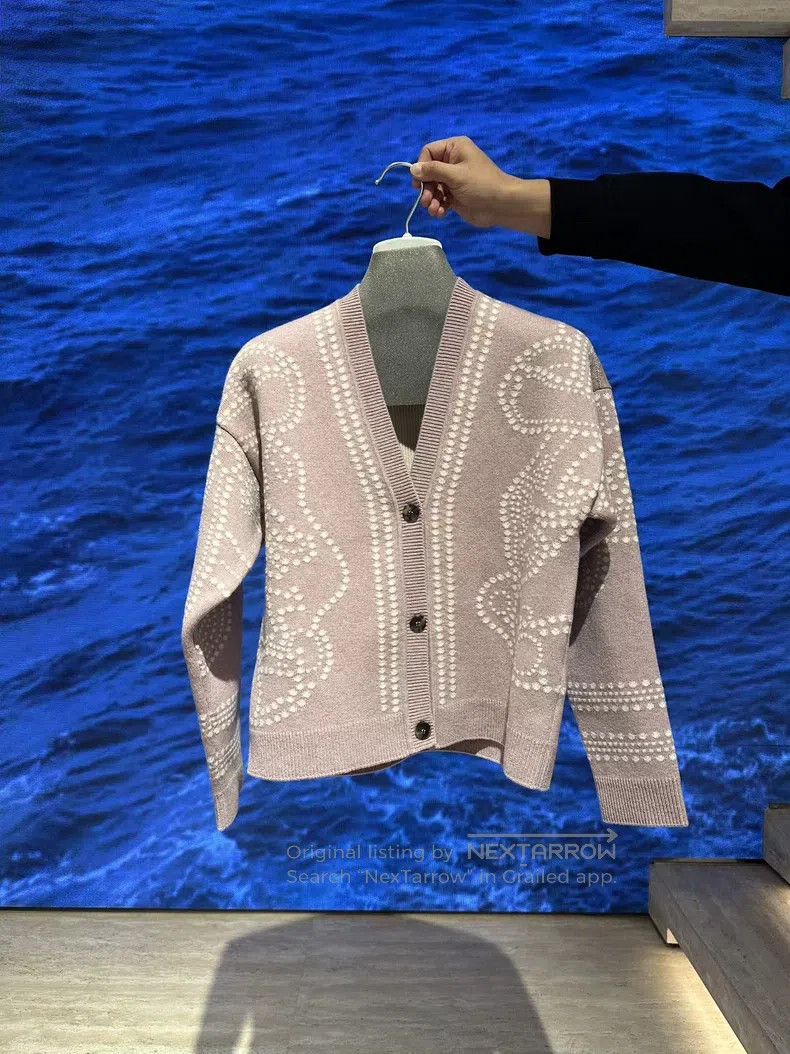 Hermes Hermes Pink cardigan, rose color, 98% cashmere Size XXS / US 00 / IT 34 - 1 Thumbnail