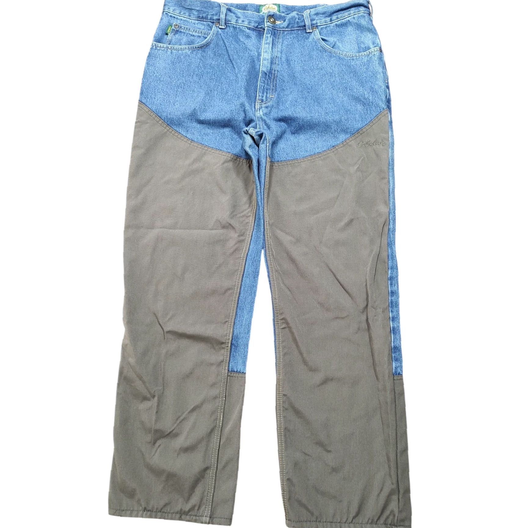 Vintage VINTAGE Cabela's Jeans Brush Guard Blue Denim 36x30 Mens Regular 5-Pocket Logo USA Cowboy Hunting Blue Jeans Size US 36 / EU 52 - 2 Thumbnail