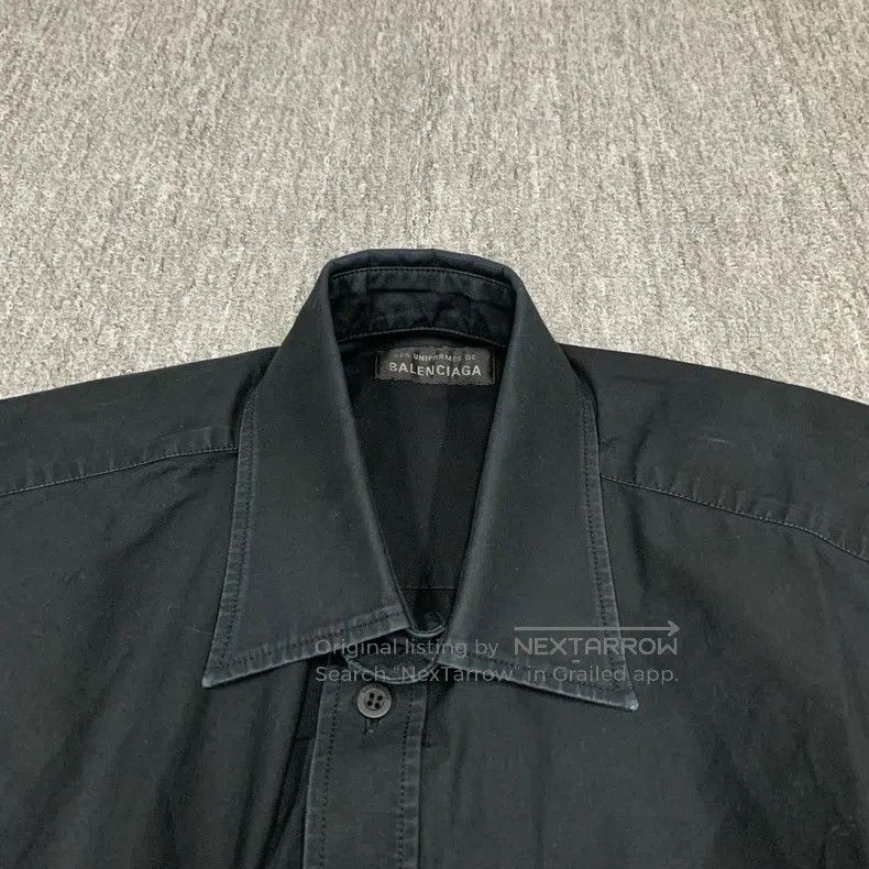 Balenciaga Balenciaga Black Washed Destroyed Old Shirt Jacket Size XS / US 0-2 / IT 36-38 - 7 Thumbnail