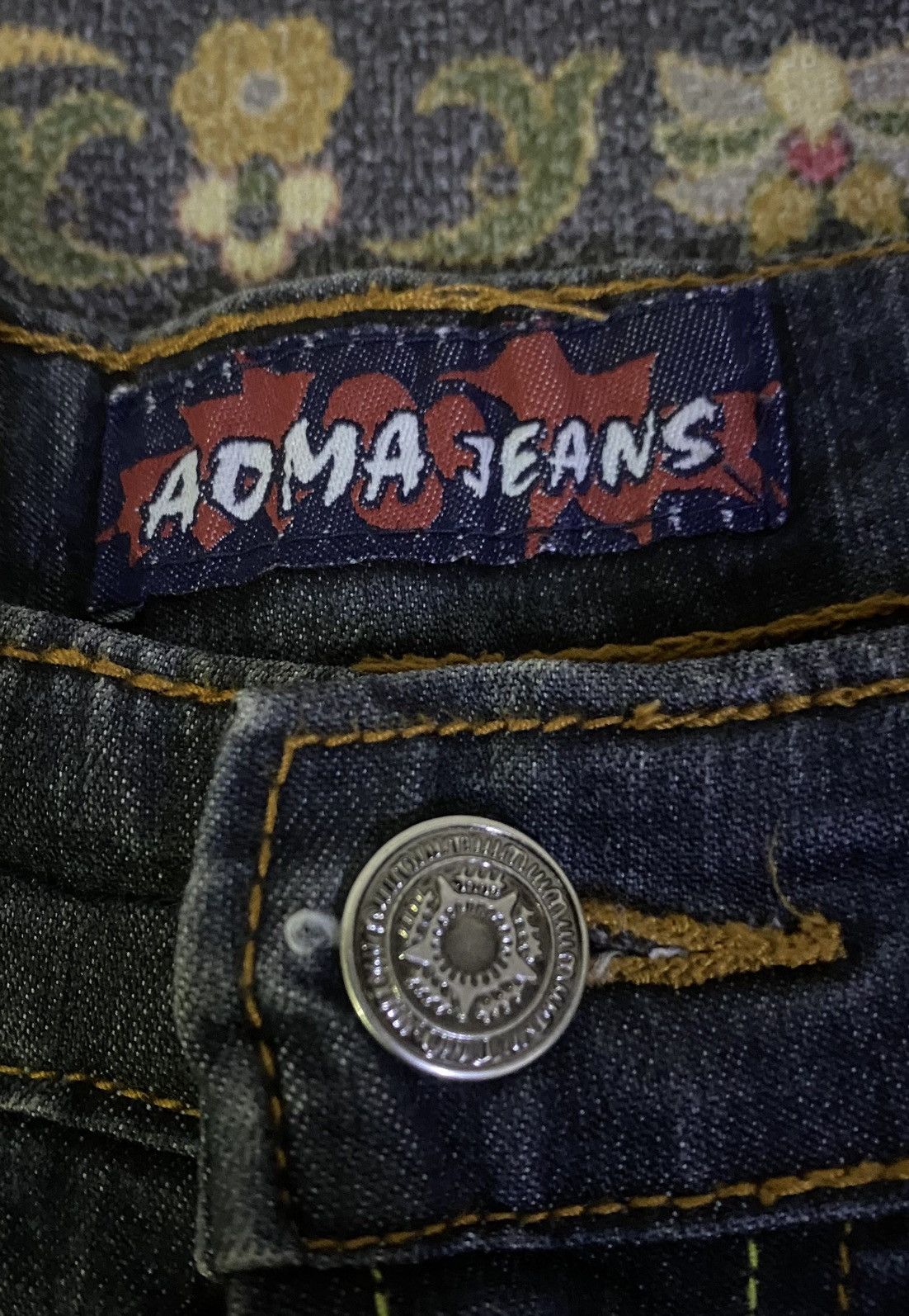 Japanese Brand 🔥FLARE🔥Japanese Brand Aoma Jeans Sukajan Dragon Style Denim Size US 29 - 8 Thumbnail