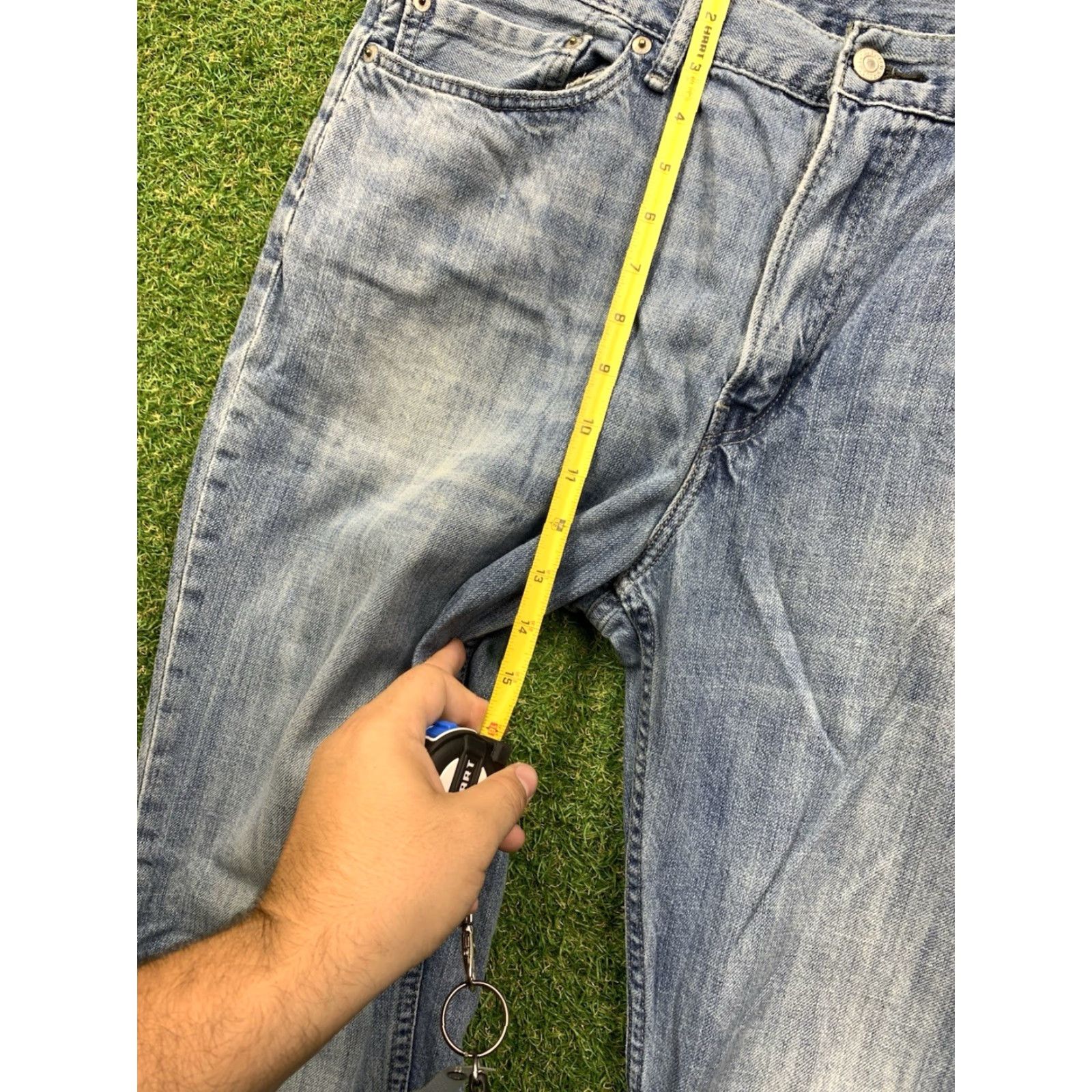 Levi's Levi's 514 Jeans Slim Straight 36x30 Light Wash Blue Denim Mens Casual Retro Size US 36 / EU 52 - 6 Thumbnail