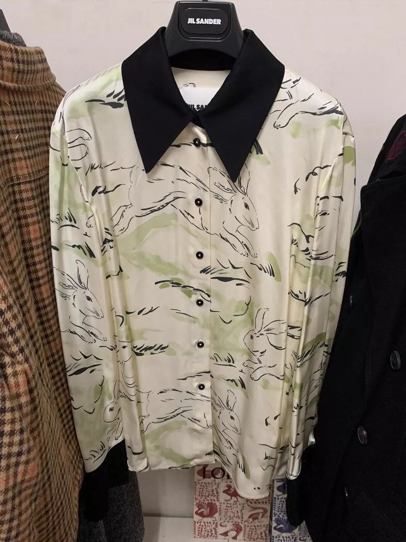 Jil Sander Jil Sander Moon Rabbit Tencel Shirt Size XXS / US 00 / IT 34 - 1 Thumbnail