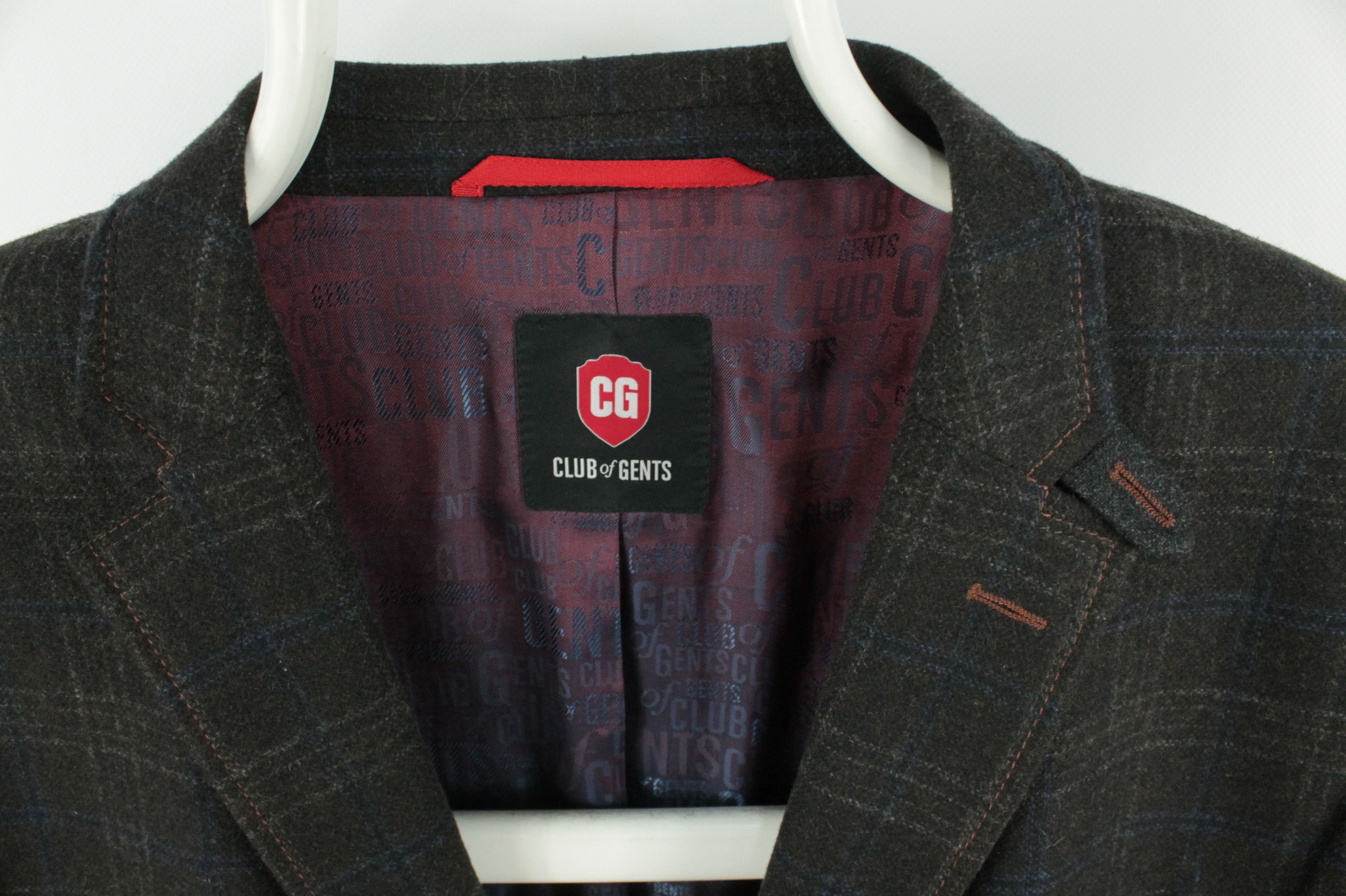 Other Club Of Gents Checked Wool Elbow Patch Sport Coat Jacket Size US L / EU 52-54 / 3 - 3 Thumbnail
