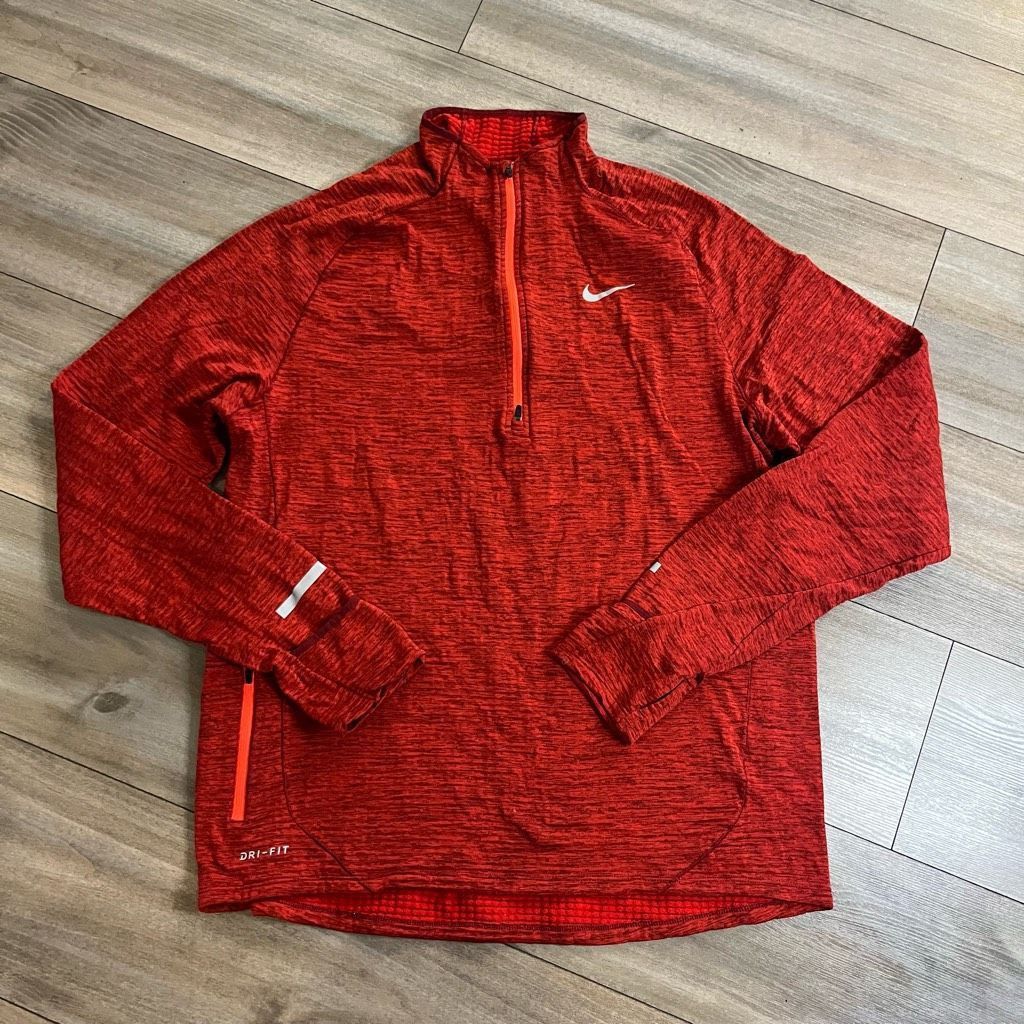 Nike Nike Red Athletic Quarterzip Pullover Men Large Size US L / EU 52-54 / 3 - 1 Thumbnail