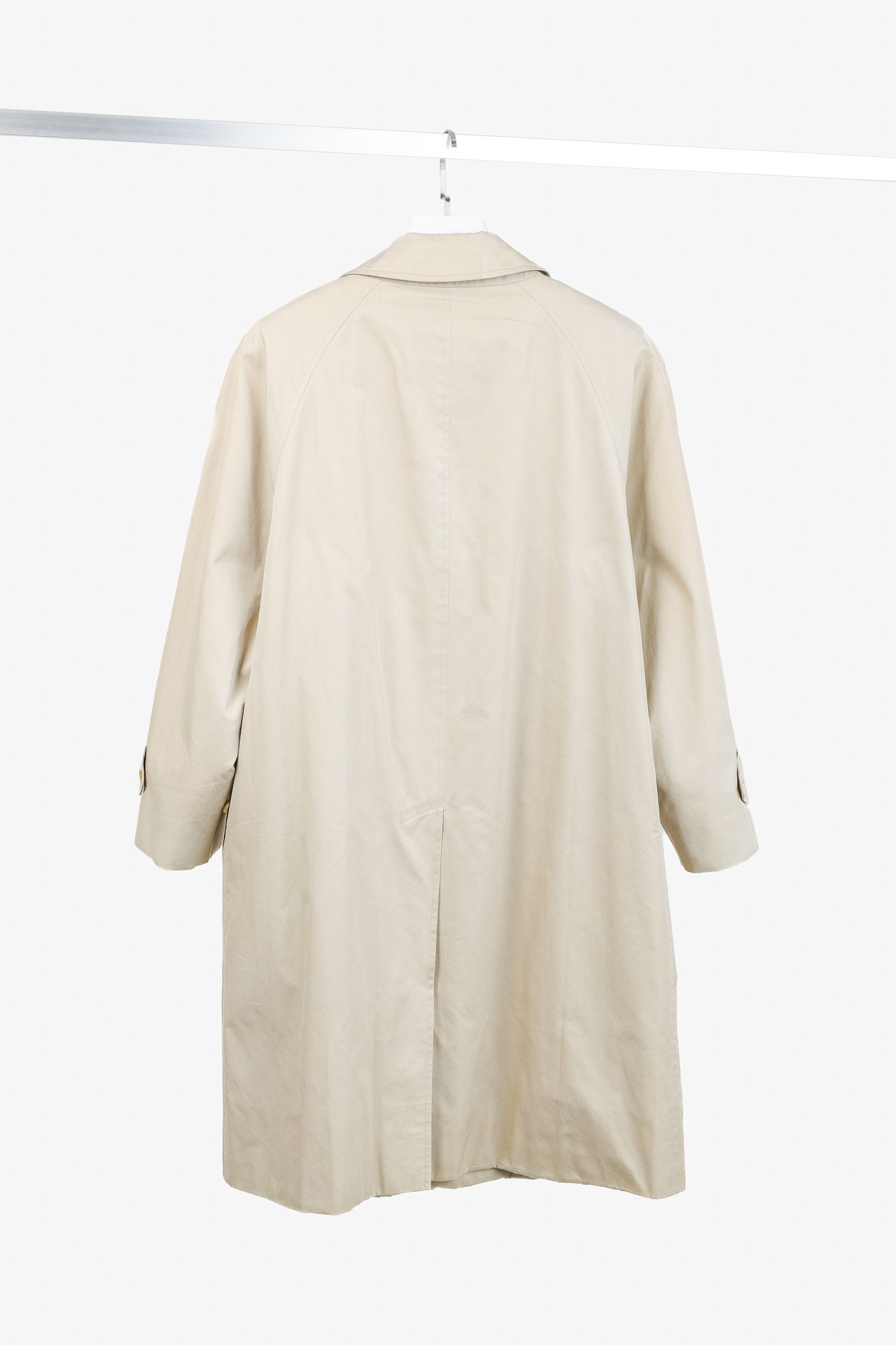 Burberry Burberry Vintage Beige Cotton-Blend Balmacaan Coat Size XL / US 12-14 / IT 48-50 - 2 Thumbnail