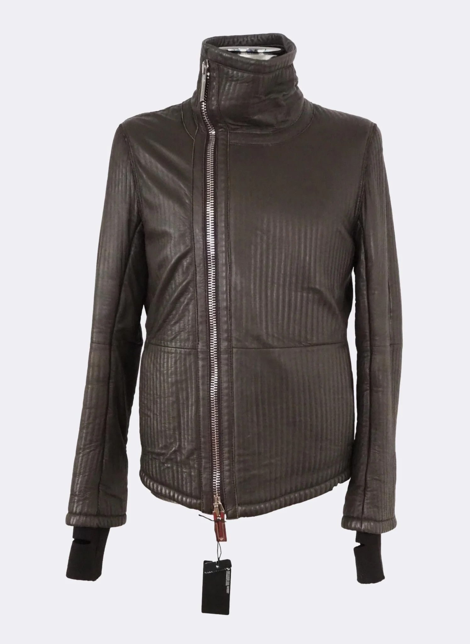 Emporio Armani Emporio Armani Ribbed Leather Jacket Wool Lining $2615 Size US M / EU 48-50 / 2 - 11 Thumbnail