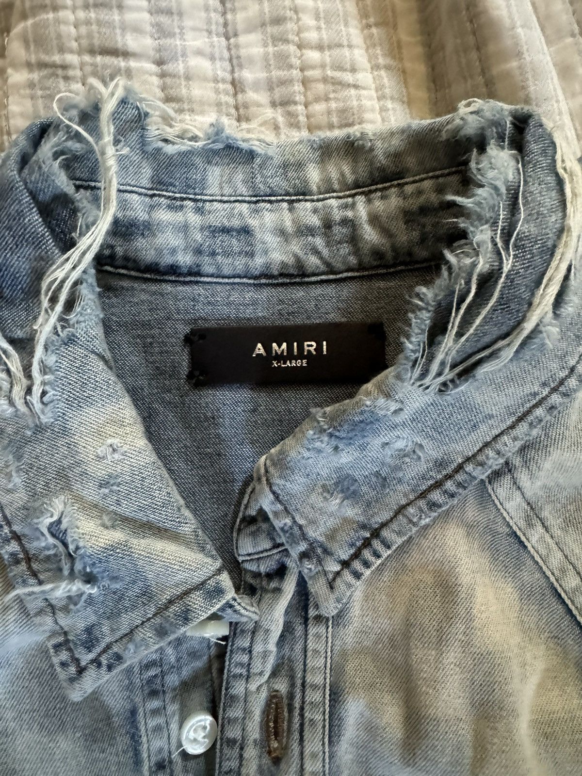 Amiri Amiri Denim Shirt Size US XL / EU 56 / 4 - 2 Thumbnail