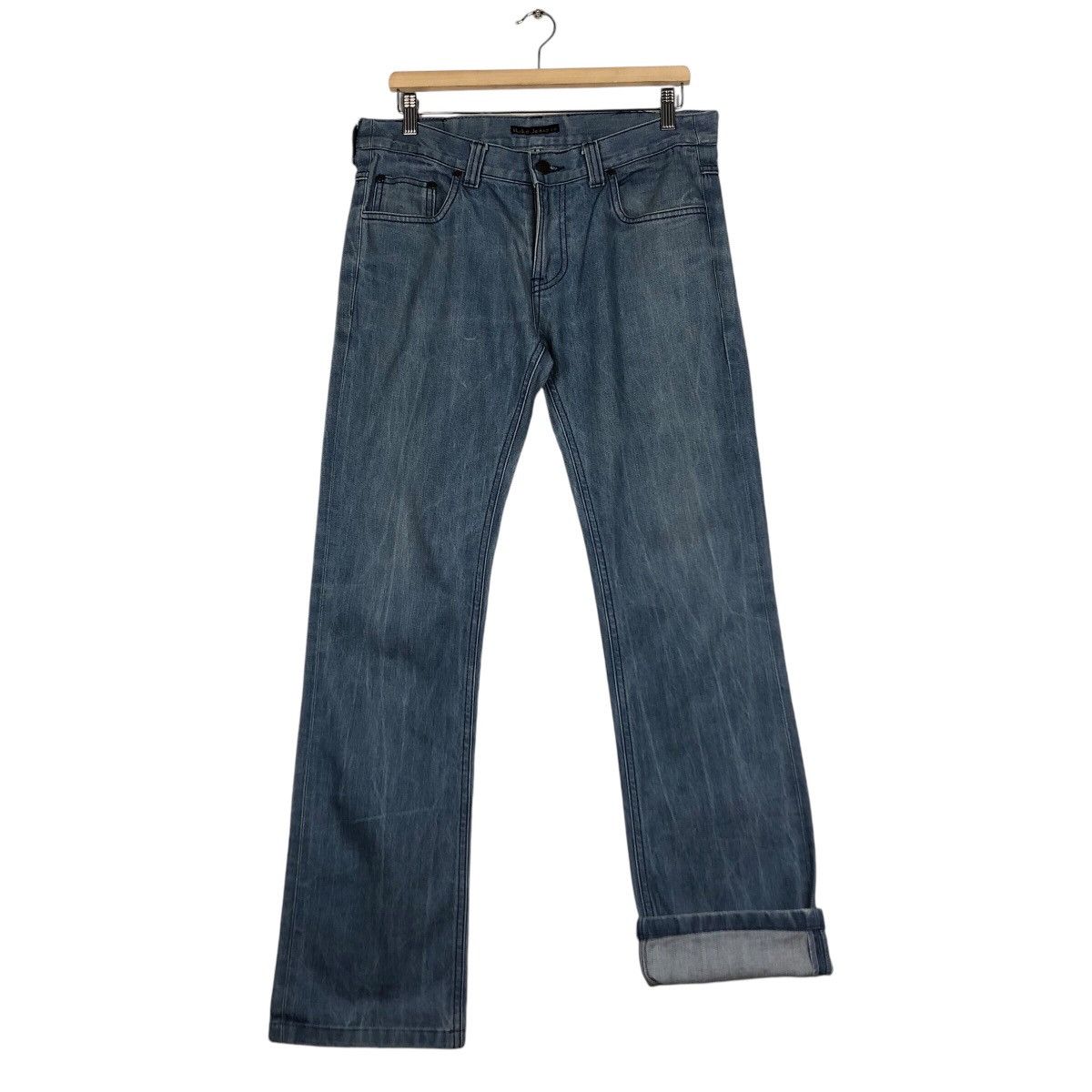 Nudie Jeans Nudie light Blue Jean Rare Famous Brand Size US 34 / EU 50 - 12 Thumbnail