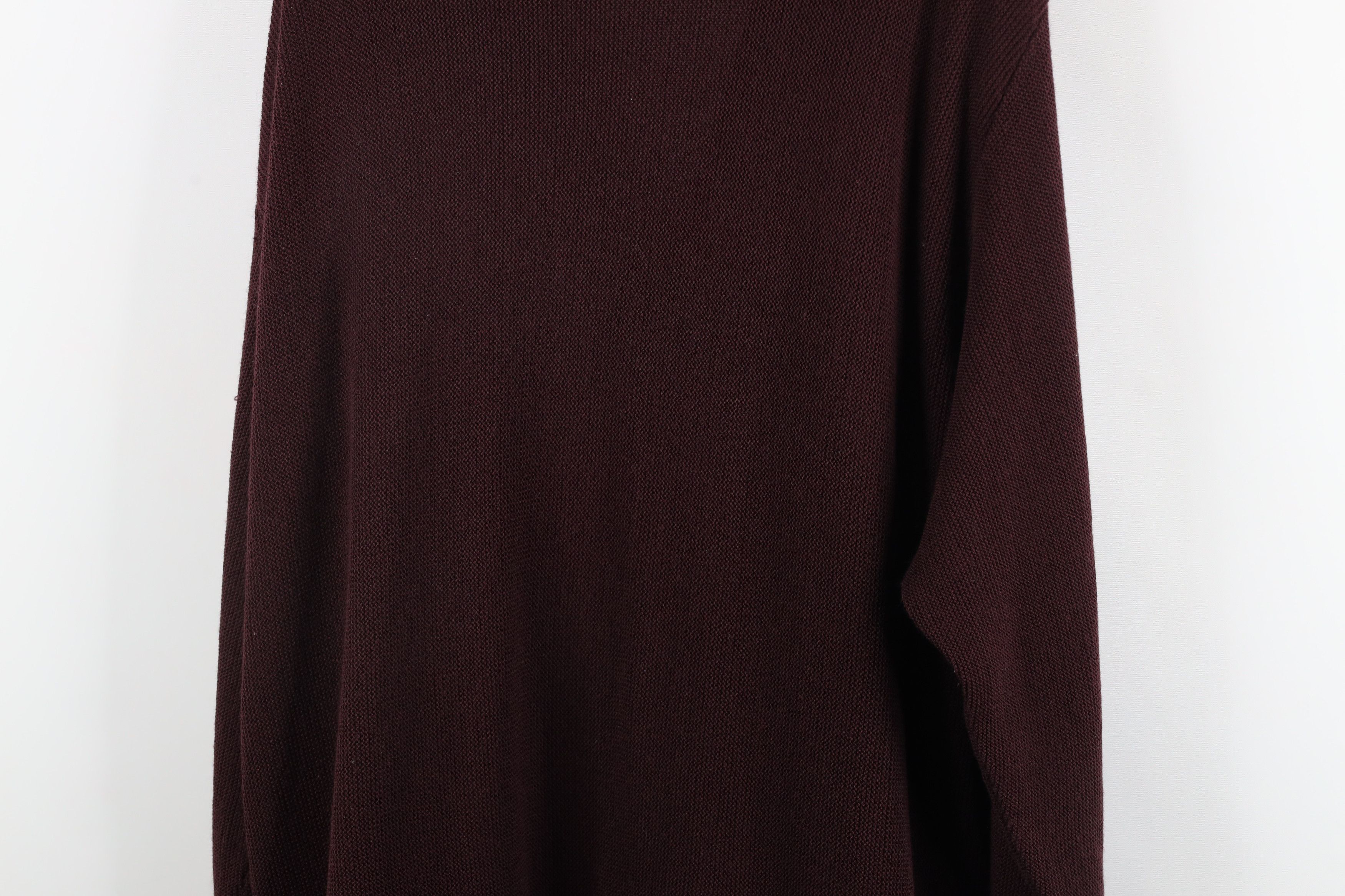 Vintage Vintage 90s Streetwear Knit Button Cardigan Sweater Maroon Size US XXL / EU 58 / 5 - 10 Thumbnail