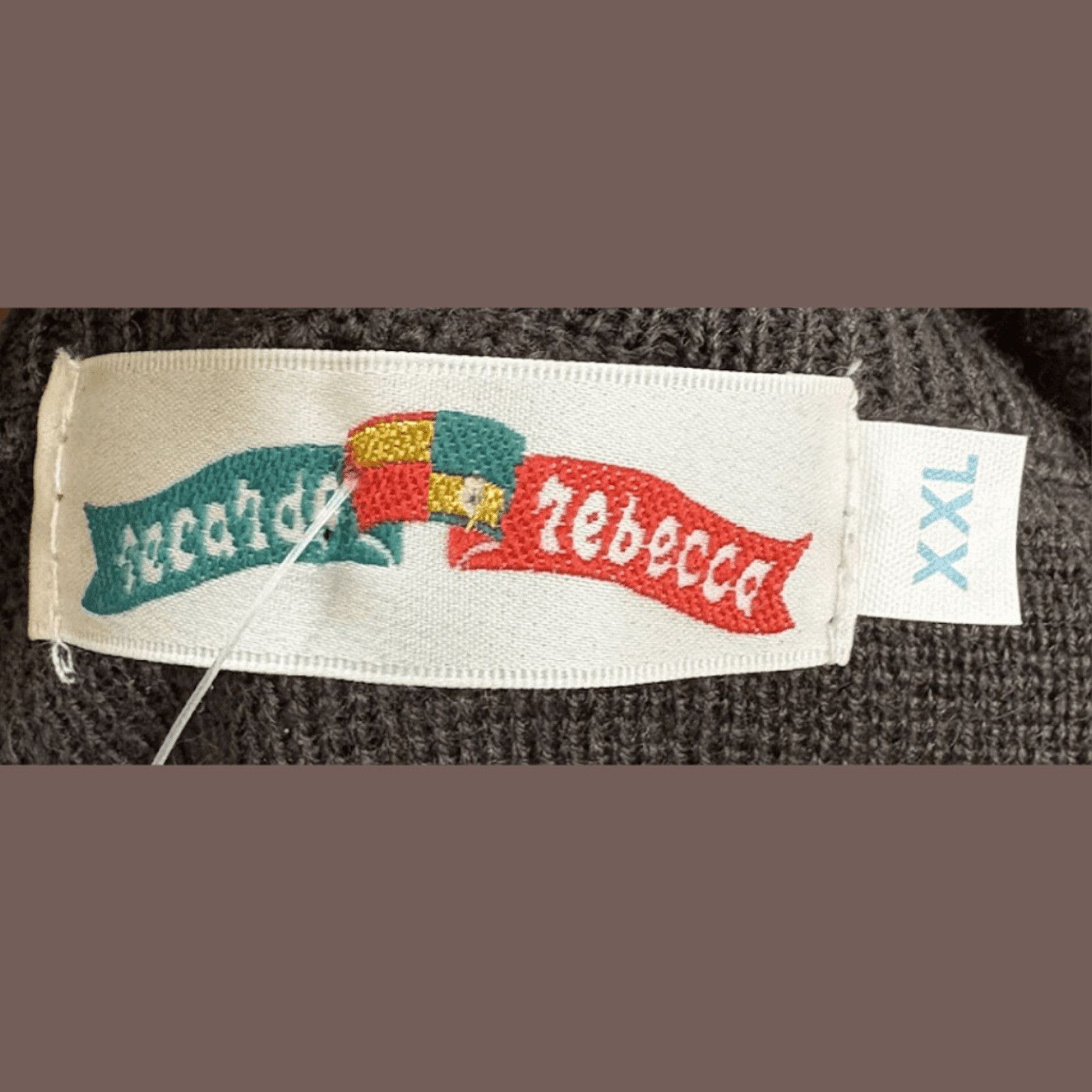 Vintage VTG Aztec Sweater | Rebecca Diamond Knit Black | 90s Dadcore Size US XL / EU 56 / 4 - 2 Thumbnail