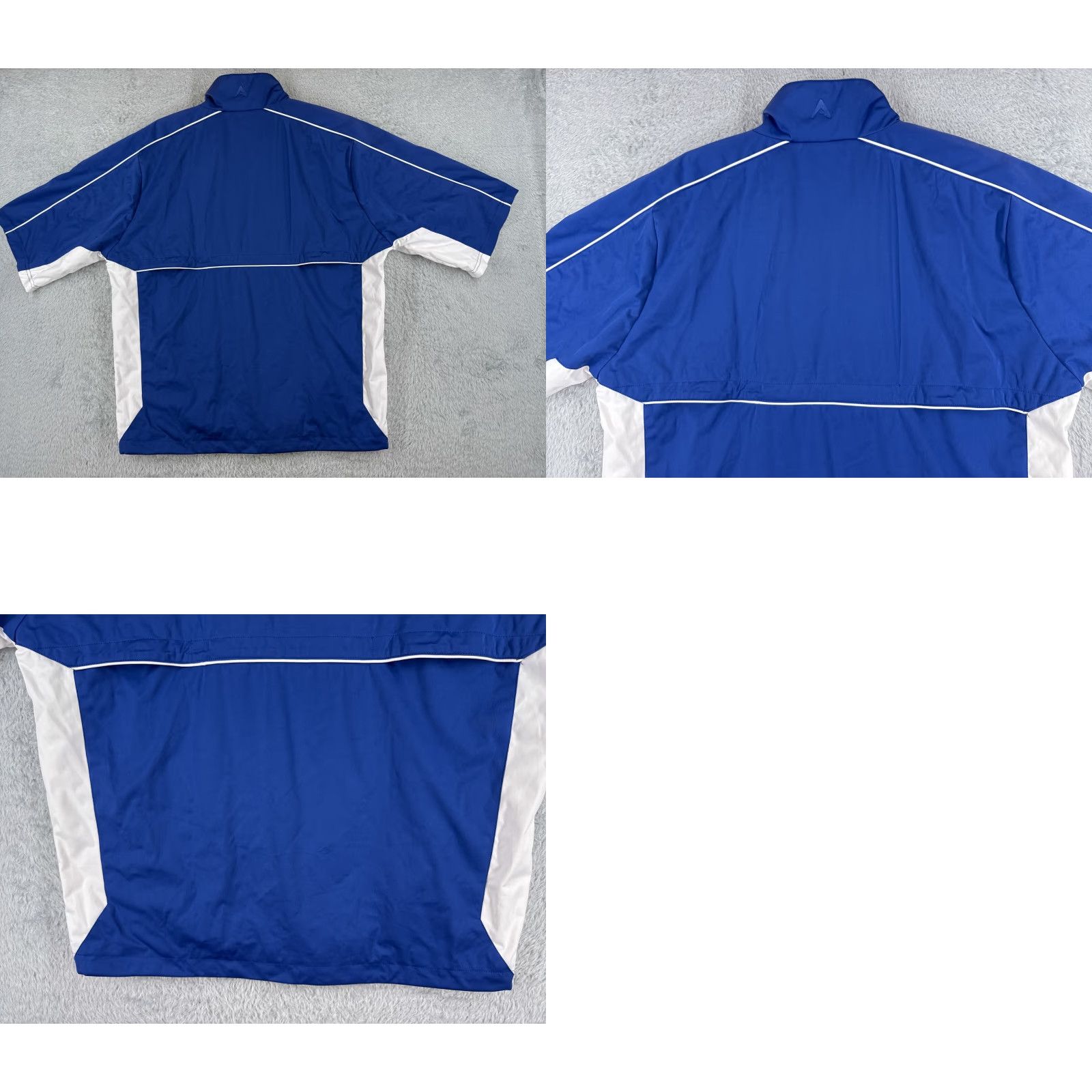 Vintage Antigua Mens Sweater Pullover 1/4 Zip Blue White Lightweight Mock Neck Long Sleeve Regular Size L Casual Golf Size US L / EU 52-54 / 3 - 9 Thumbnail