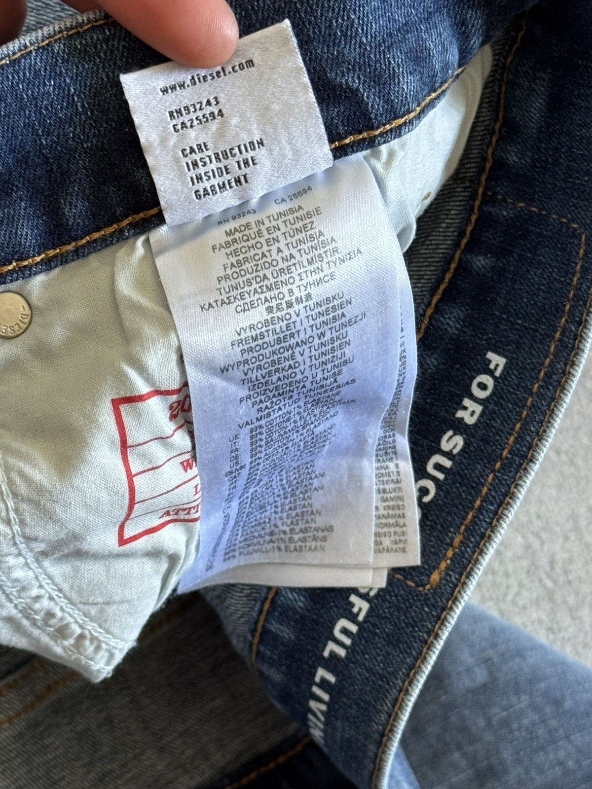 Diesel Diesel 38/34 2019 D-Strukt denim pants trousers jeans y2k Size US 38 / EU 54 - 13 Thumbnail