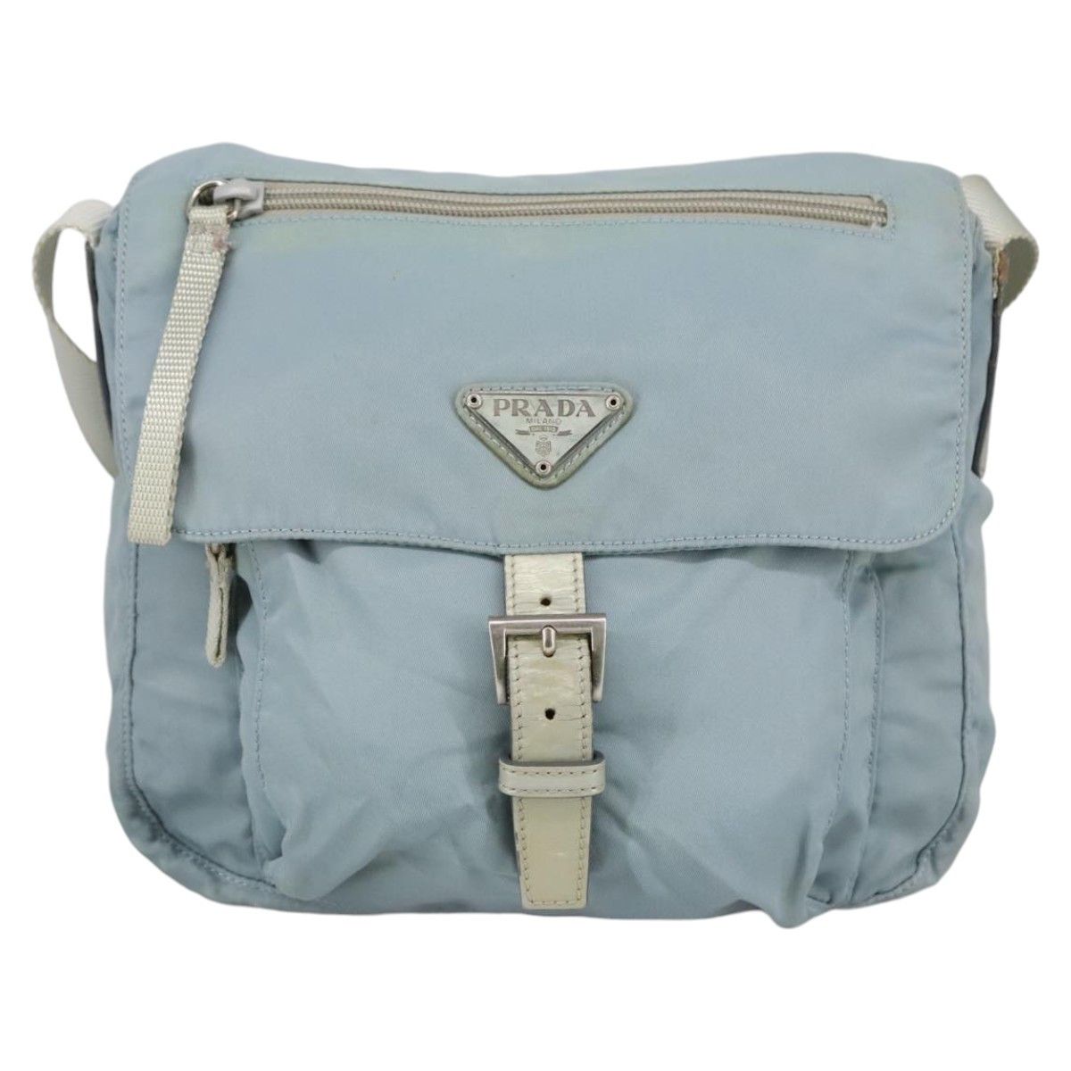 Prada Re-Nylon Blue Synthetic Shoulder Bag (Pre-Owned) Size ONE SIZE - 1 Thumbnail