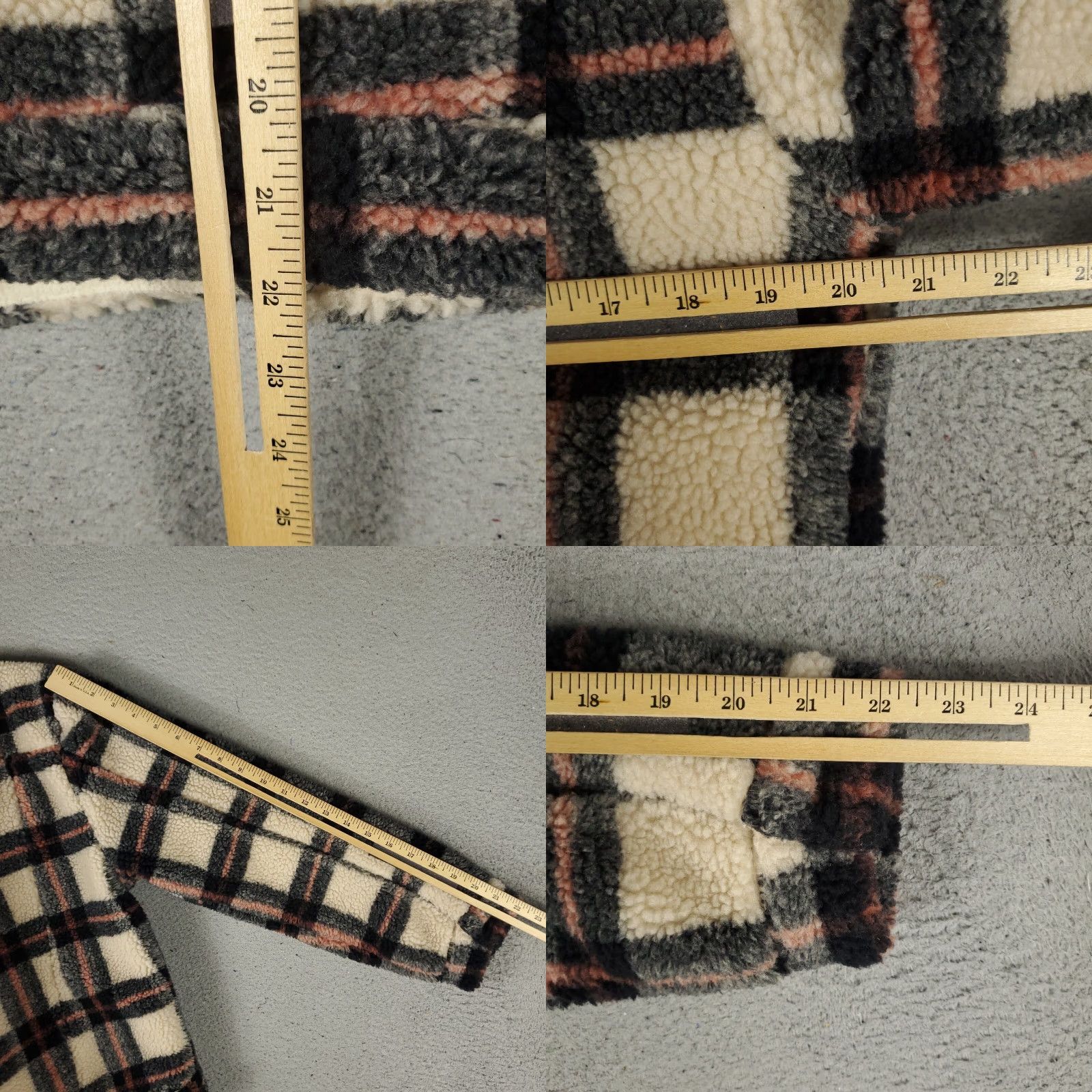 Levi's Levi's Jacket Womens Size Small Beige Plaid Fleece Sherpa Bomber Coat Short Regular Classic Modern American Size S / US 4 / IT 40 - 8 Thumbnail