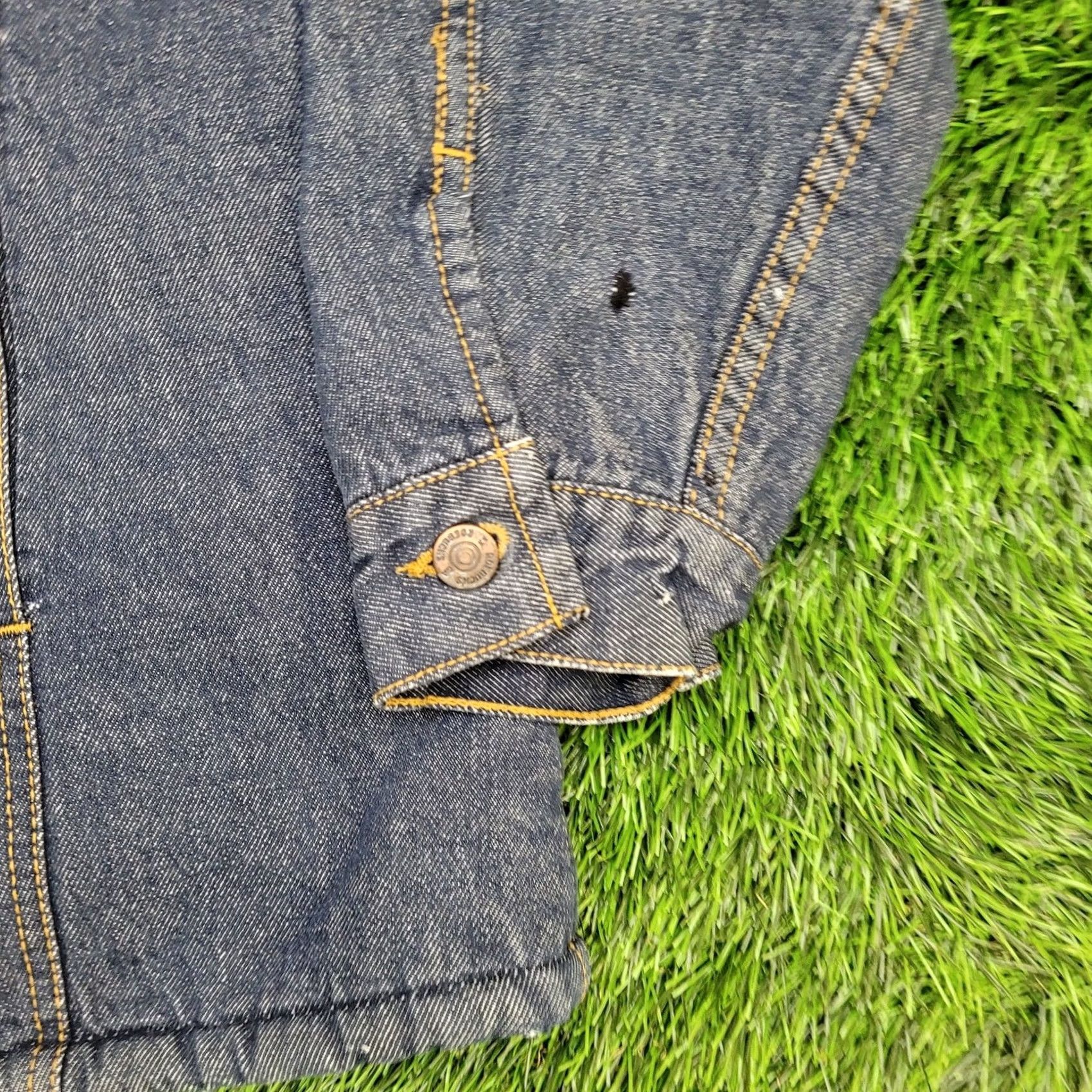 Sears VINTAGE Sears Jacket Mens XL Blue VTG 80s Roebucks Jean Sherpa Lined Denim Coat Made USA Size US 36 / EU 52 - 4 Thumbnail