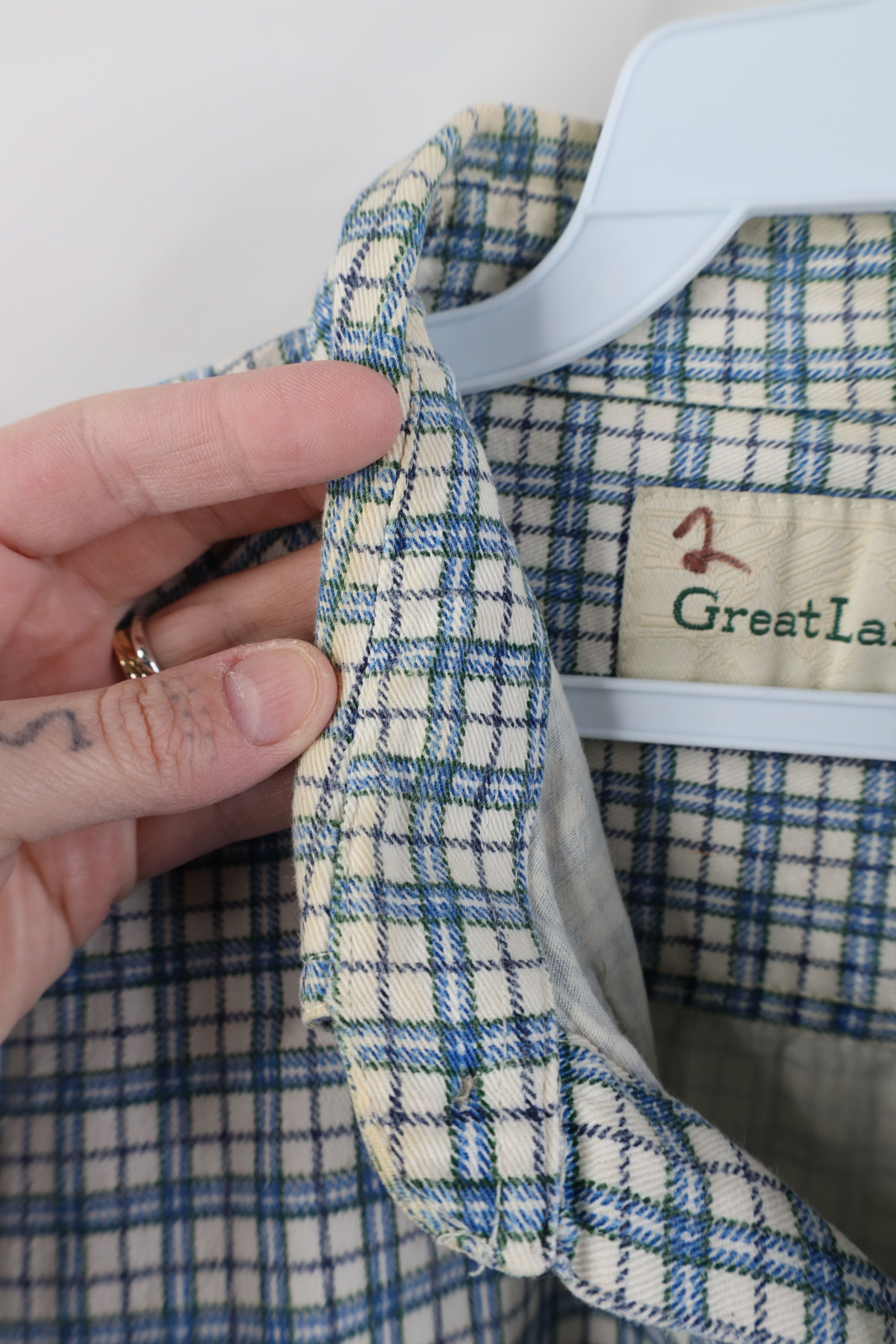 Vintage Vintage 90s Streetwear Heavyweight Twill Button Down Shirt Size US L / EU 52-54 / 3 - 10 Thumbnail