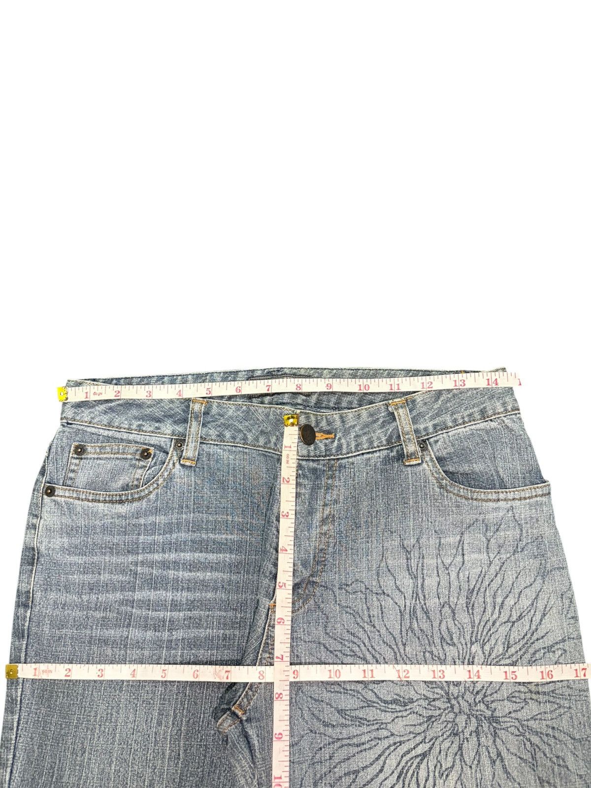 Hysteric Glamour Vintage Japanese Brand Floral Design Flare Jeans Size 29" - 6 Thumbnail