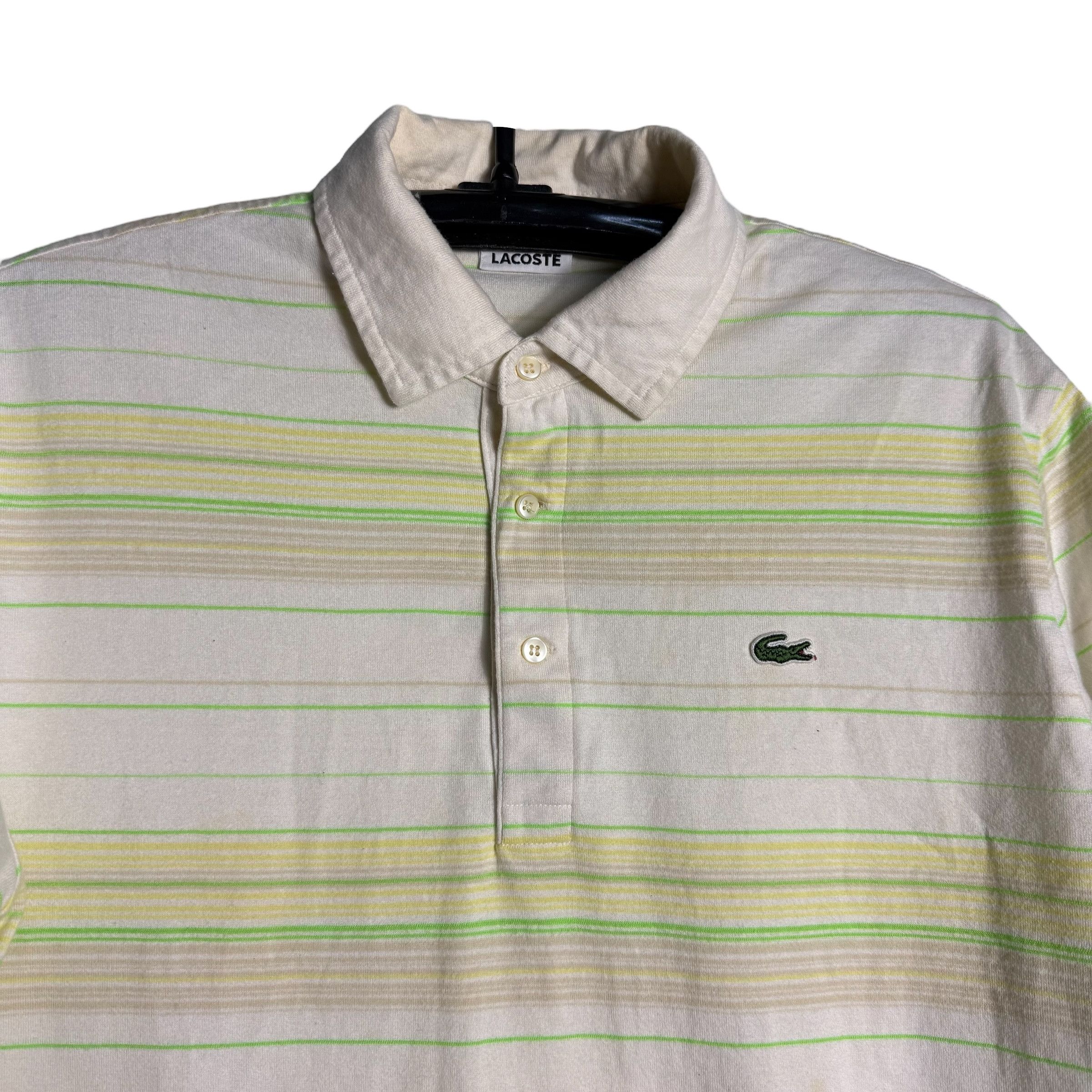 Lacoste 🔥RARE🔥Vintage Lacoste Stripes Polo Shirt Made In Japan Size US XXL / EU 58 / 5 - 2 Thumbnail