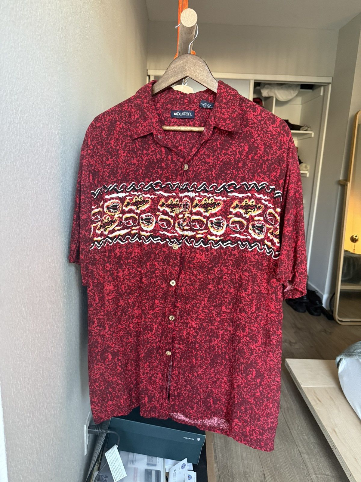 Puritan 90’s Print Hawaiian Shirt Size US L / EU 52-54 / 3 - 1 Thumbnail