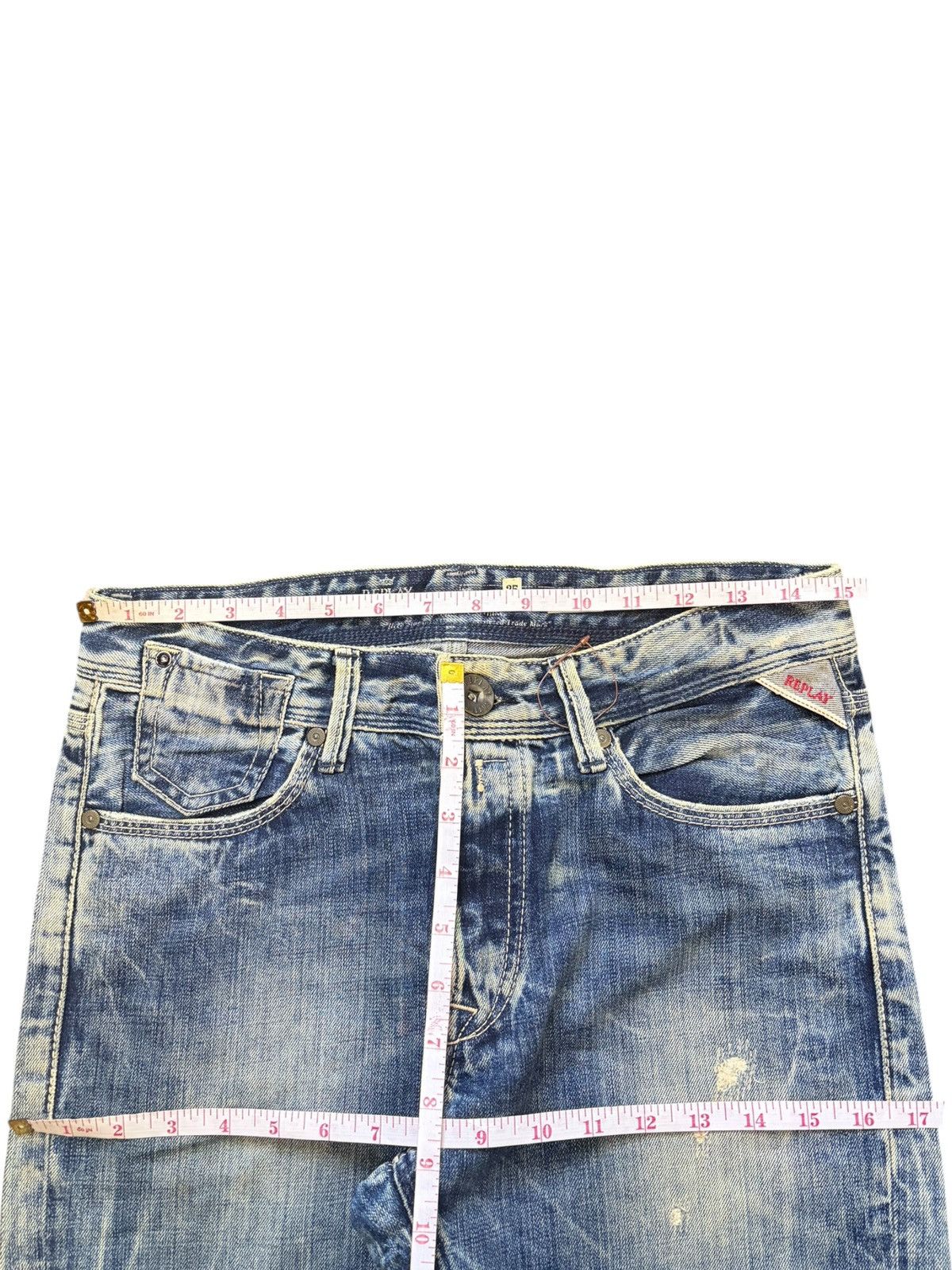 Replay Vintage Replay Leena Faded Wash Distressed Jeans Size 30" / US 8 / IT 44 - 6 Thumbnail